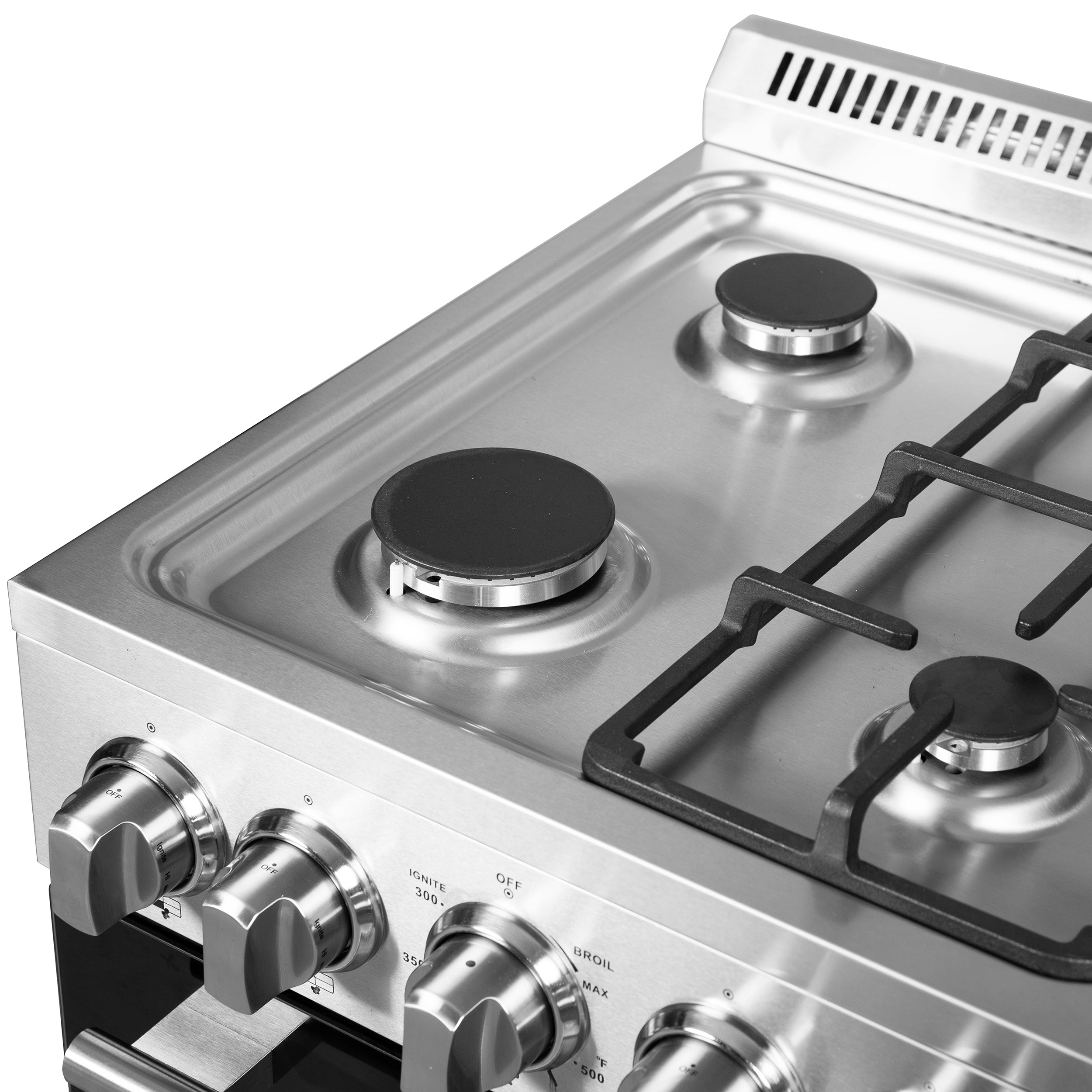 Forno Lamazze 20 in. 2.05 cu.ft. Stainless Steel Gas Range with 4 Burners and Storage Drawer | FFSGS6265-20