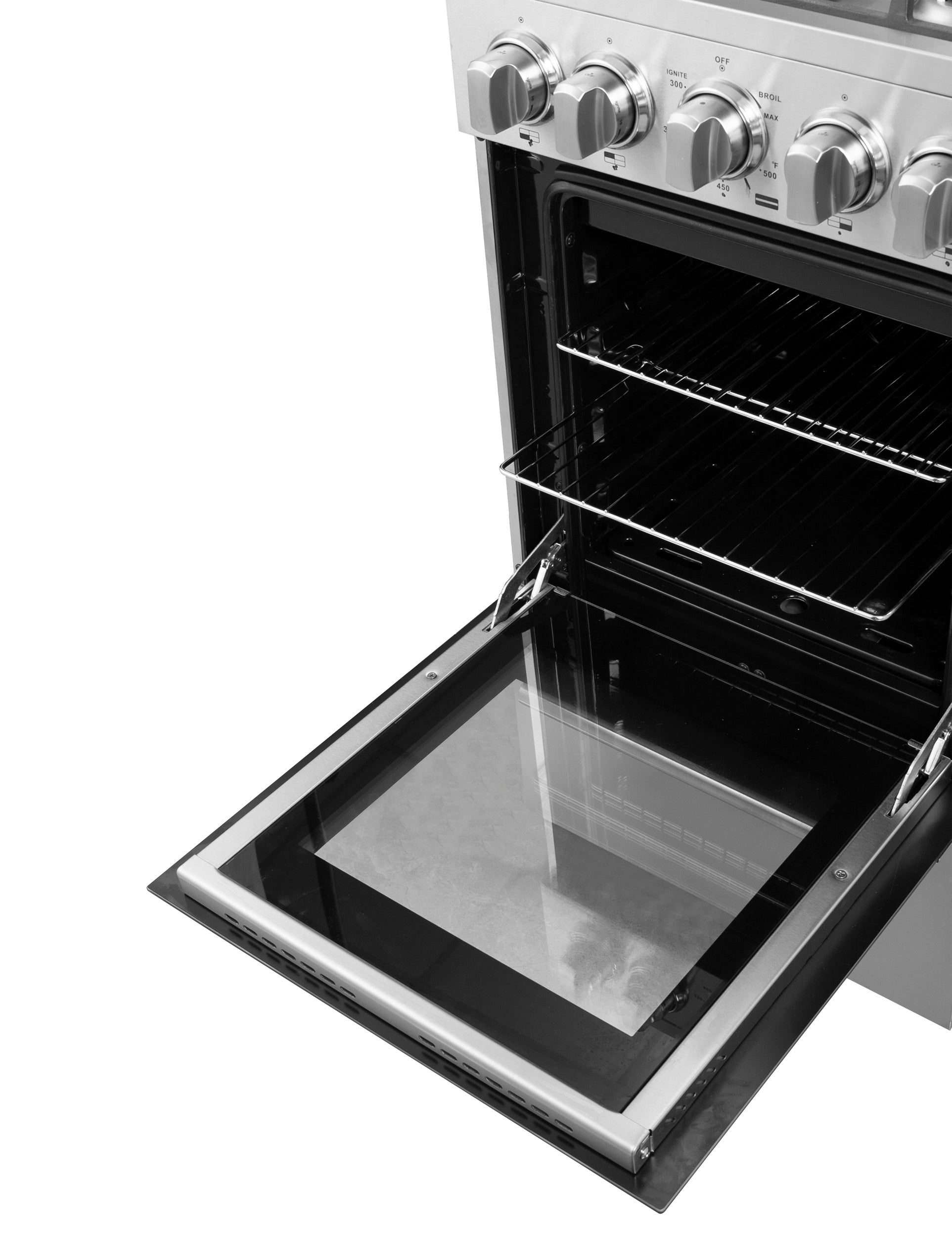 Forno Lamazze 20 in. 2.05 cu.ft. Stainless Steel Gas Range with 4 Burners and Storage Drawer | FFSGS6265-20