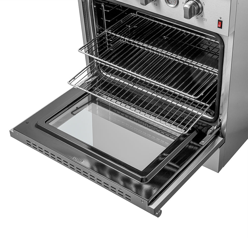 Forno Giovanni 30 in. 4.32 cu.ft. Stainless Steel Gas Range with Griddle and Air Fry | FFSGS6274-30