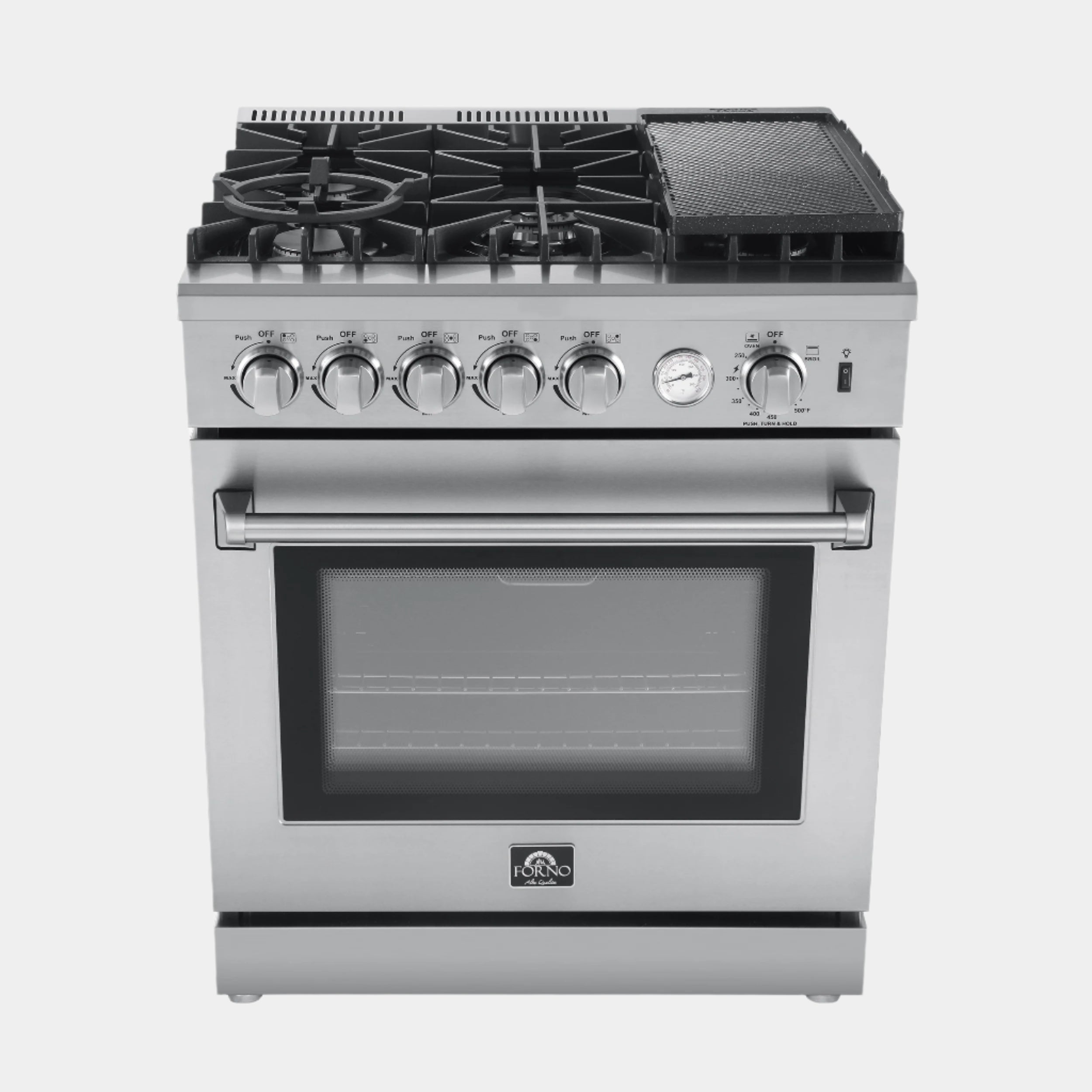 Forno Lazio 30-Inch Freestanding Gas Range, 4 Burners, Convection Oven, Energy Efficient