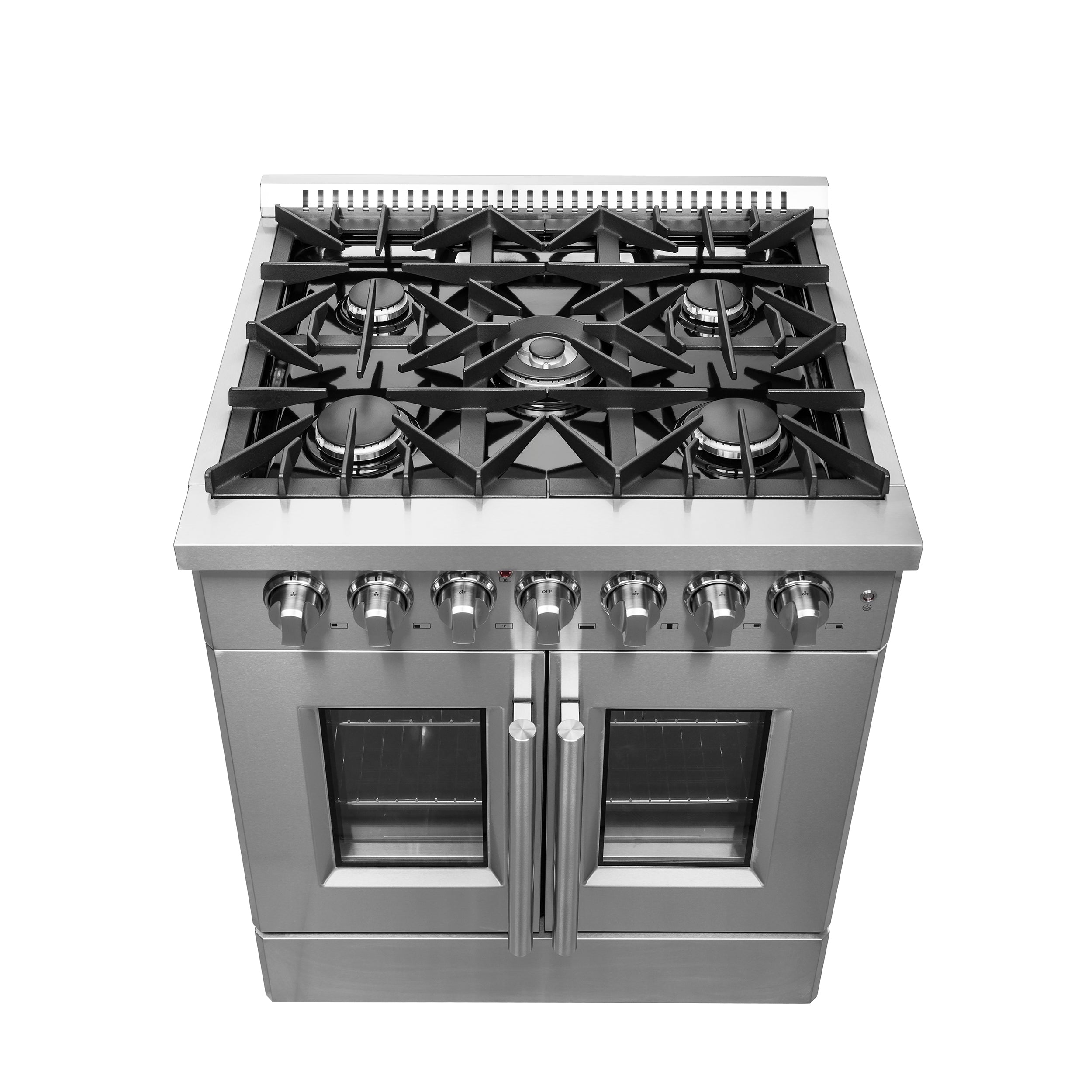 Forno Galiano 30 in. 4.32 cu. ft. 5-Burner Stainless Steel French Door Dual Fuel Range | FFSGS6356-30