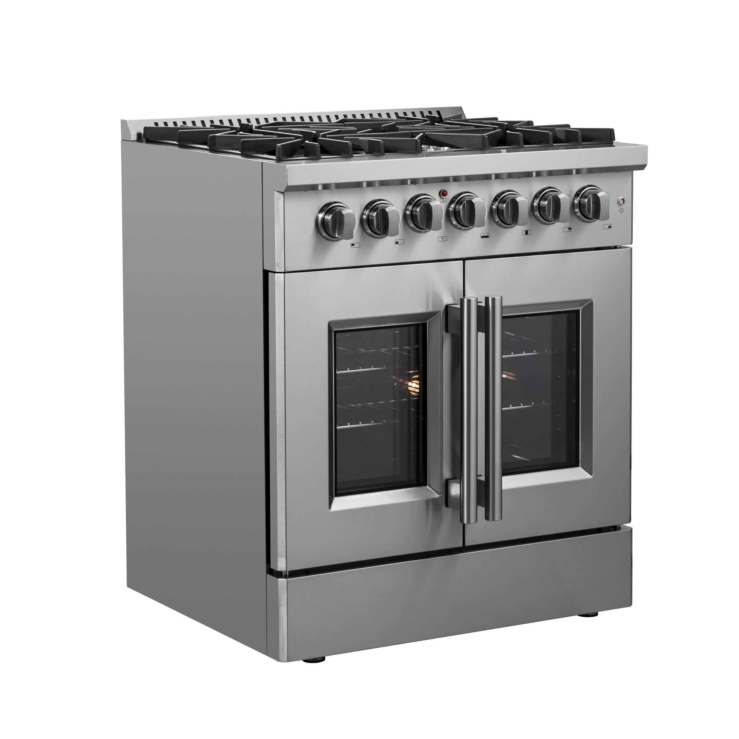 Forno Galiano 30 in. 4.32 cu. ft. 5-Burner Stainless Steel French Door Dual Fuel Range | FFSGS6356-30