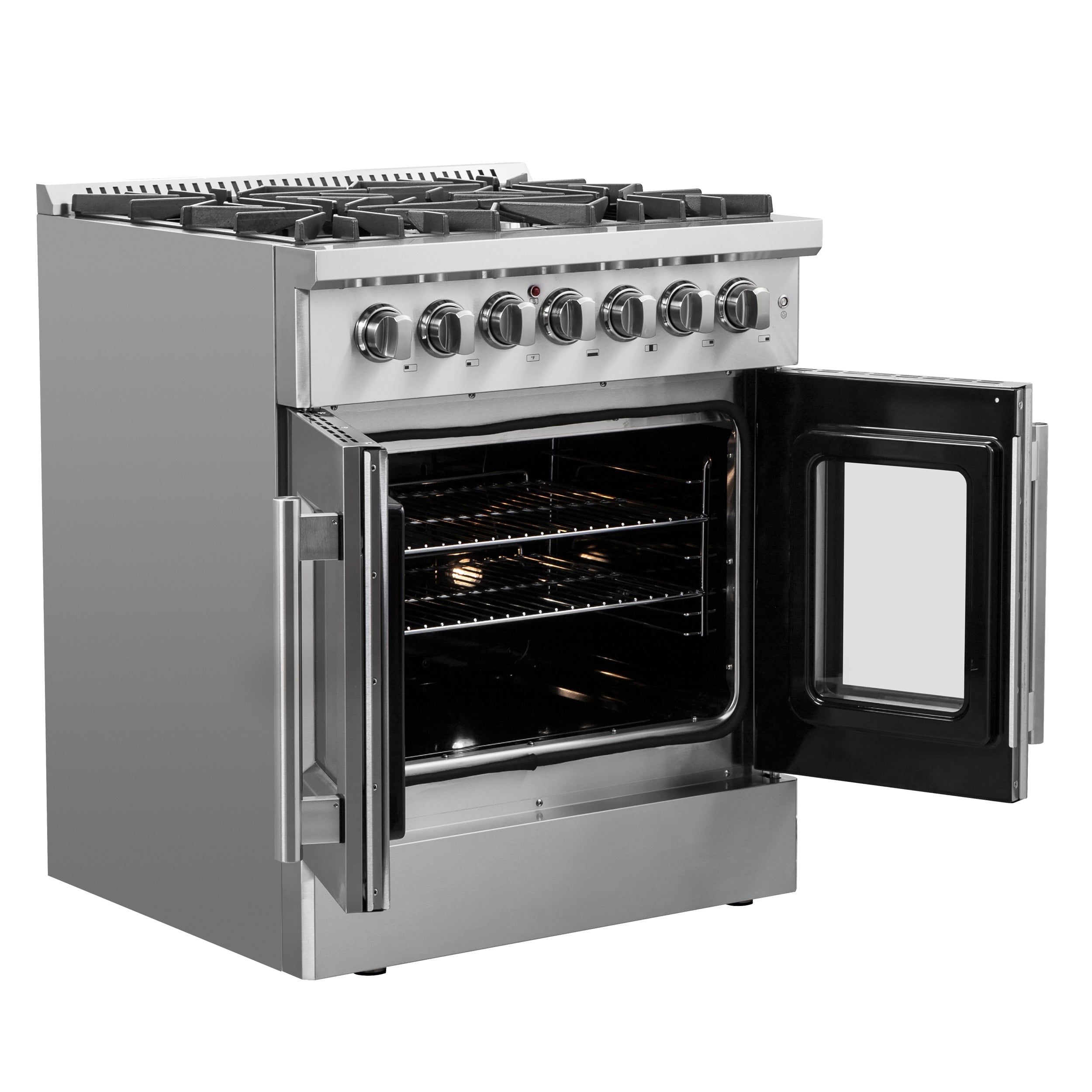 Forno Galiano 30 in. 4.32 cu. ft. 5-Burner Stainless Steel French Door Dual Fuel Range | FFSGS6356-30