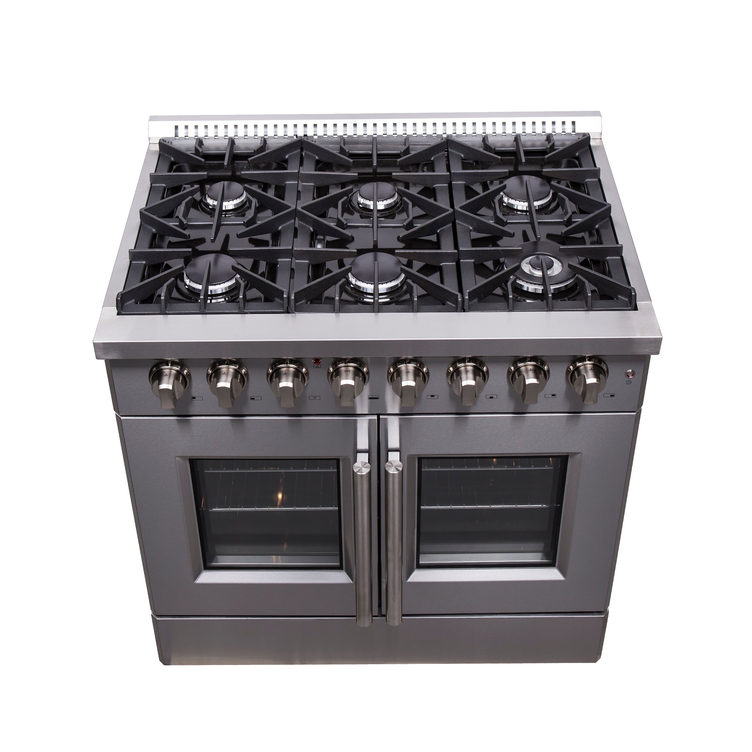 Forno Galiano 36 in. 5.26 cu. ft. 6-Burner Stainless Steel French Door Dual Fuel Range | FFSGS6356-36