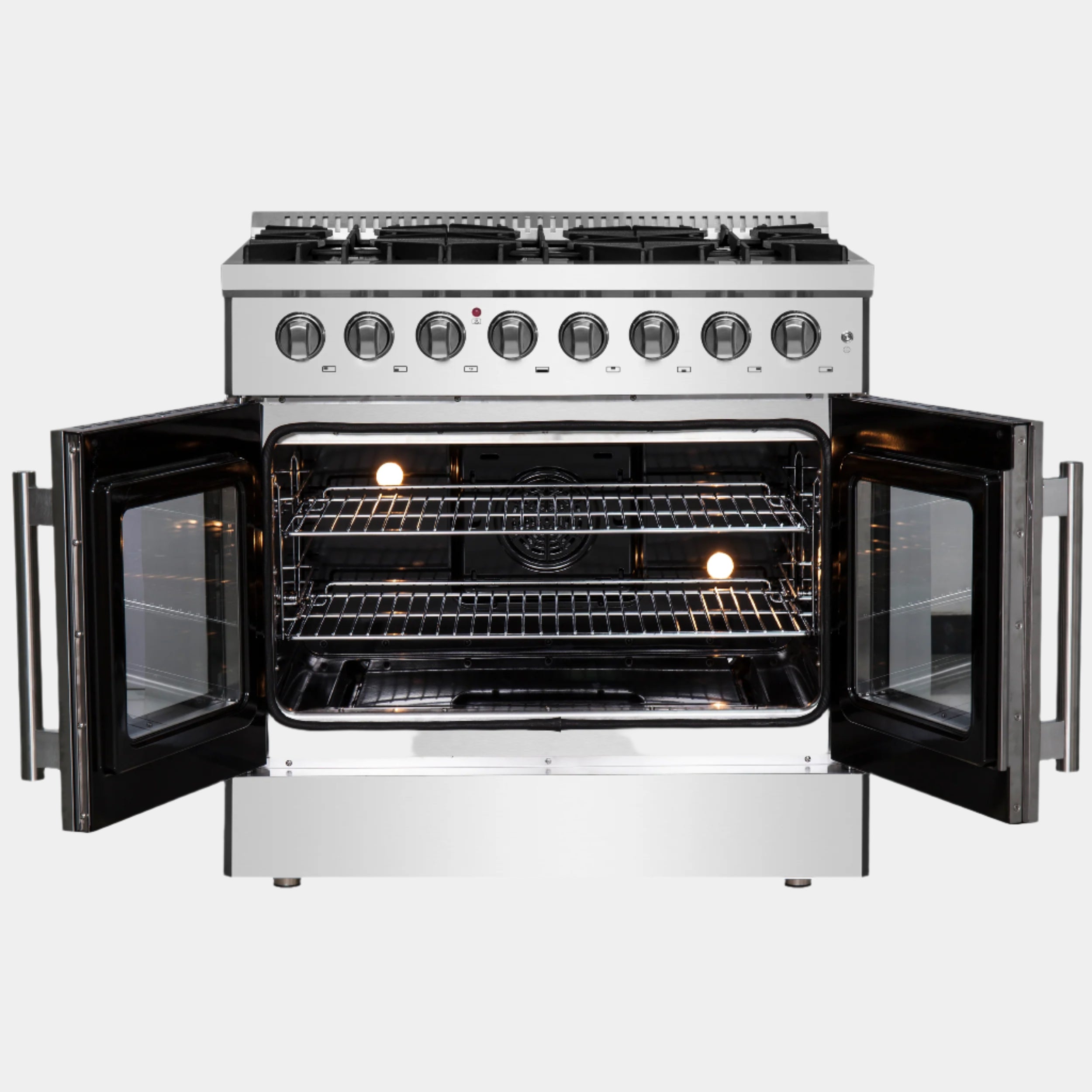Forno Galiano 36 in. 5.26 cu. ft. 6-Burner Stainless Steel French Door Dual Fuel Range | FFSGS6356-36