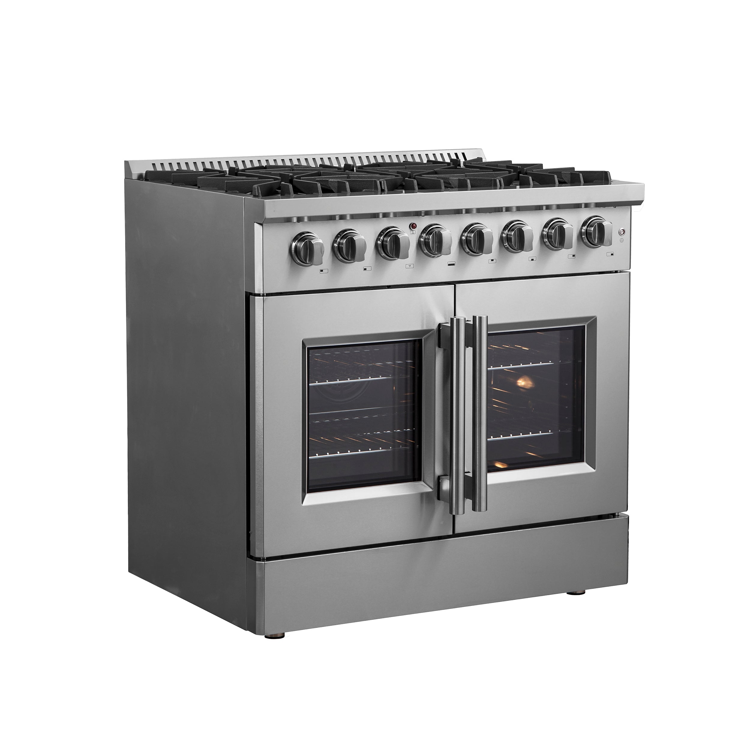 Forno Galiano 36 in. 5.26 cu. ft. 6-Burner Stainless Steel French Door Dual Fuel Range | FFSGS6356-36