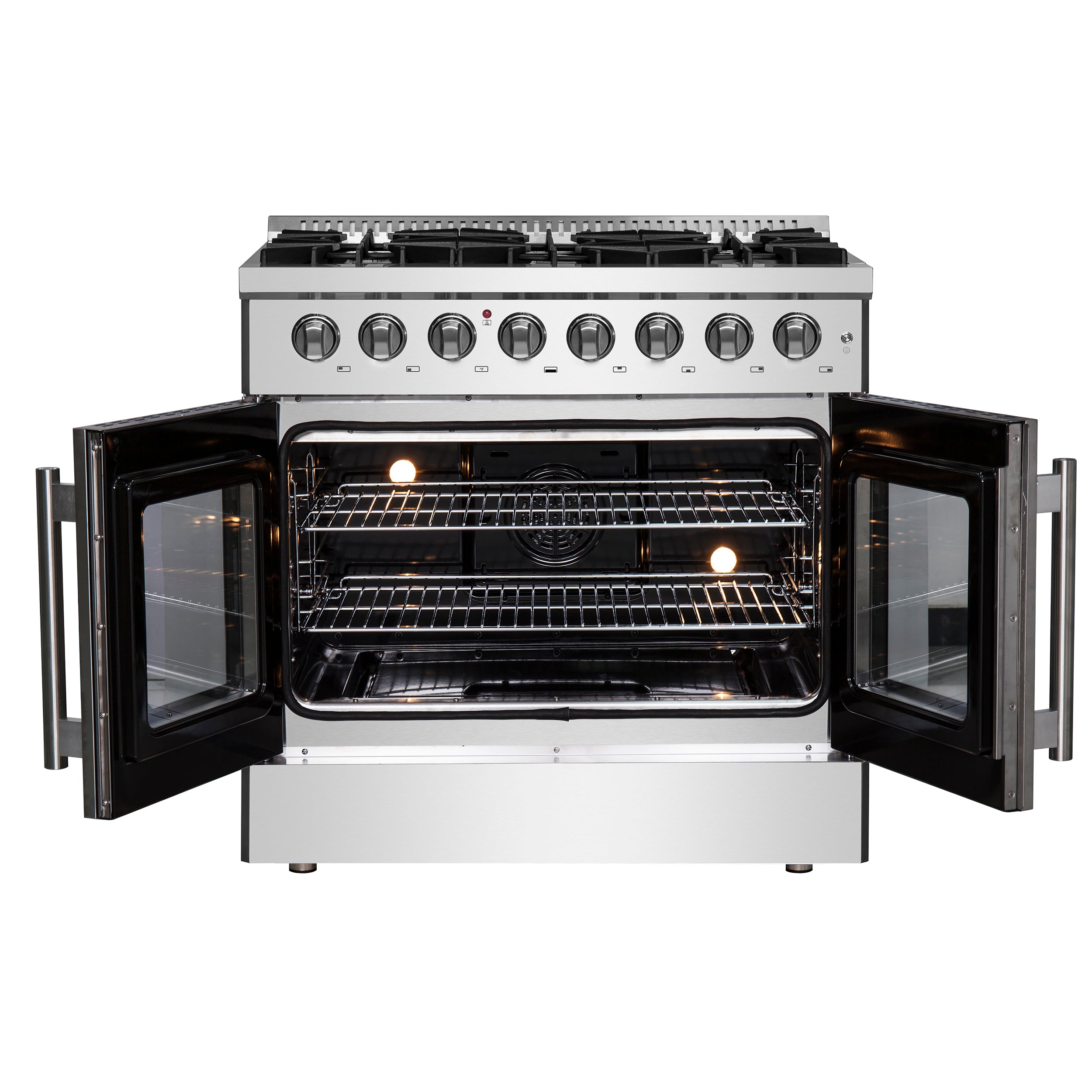 Forno Galiano 36 in. 5.26 cu. ft. 6-Burner Stainless Steel French Door Dual Fuel Range | FFSGS6356-36