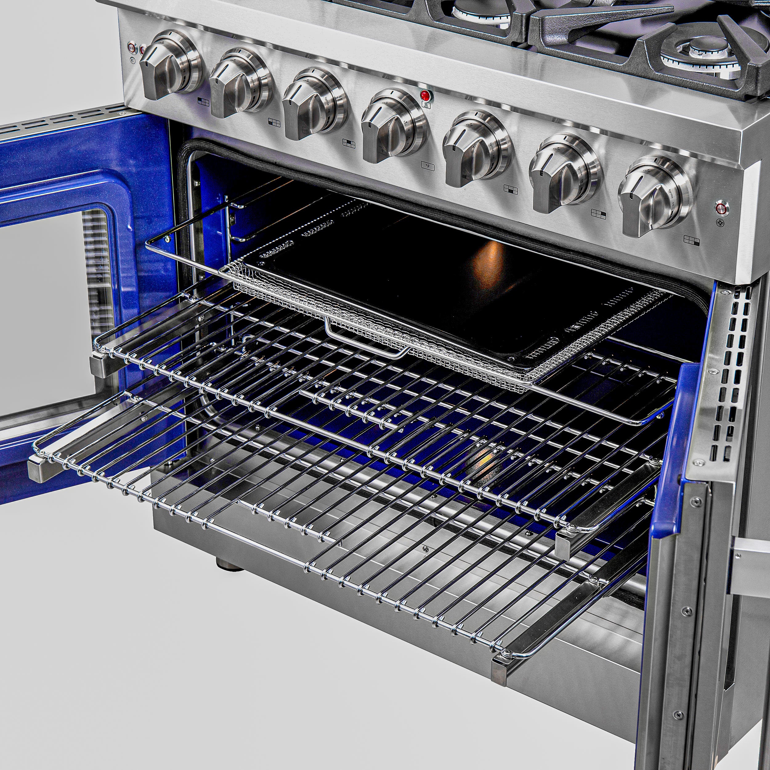 Forno Massimo 36 in. 5.36 cu. ft. 6-Burner Stainless Steel French Door Gas Range | FFSGS6439-36