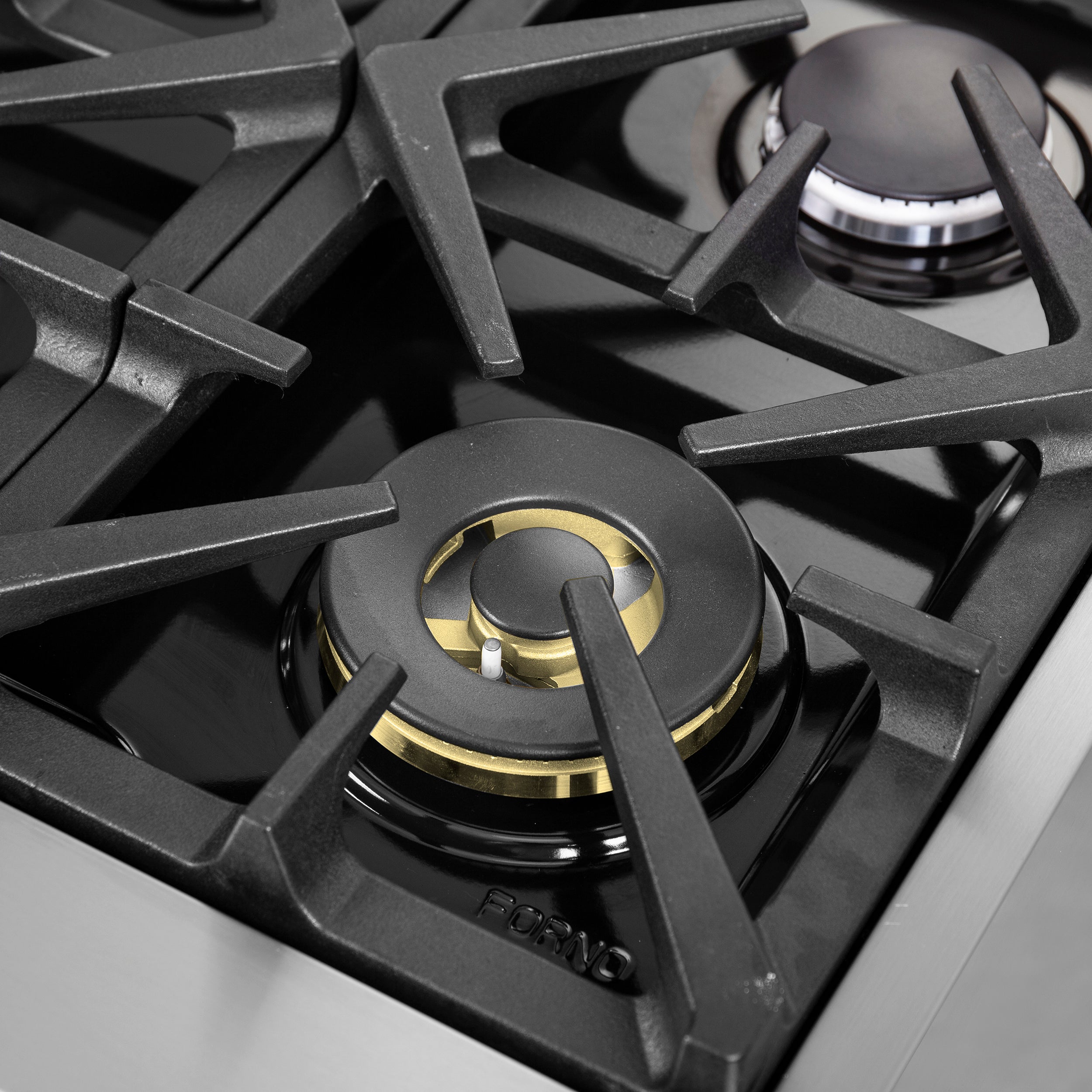 Forno Massimo 48 in. 6.58 cu. ft. 8-Burner Stainless Steel French Door Gas Range with Brass Burners | FFSGS6439-48