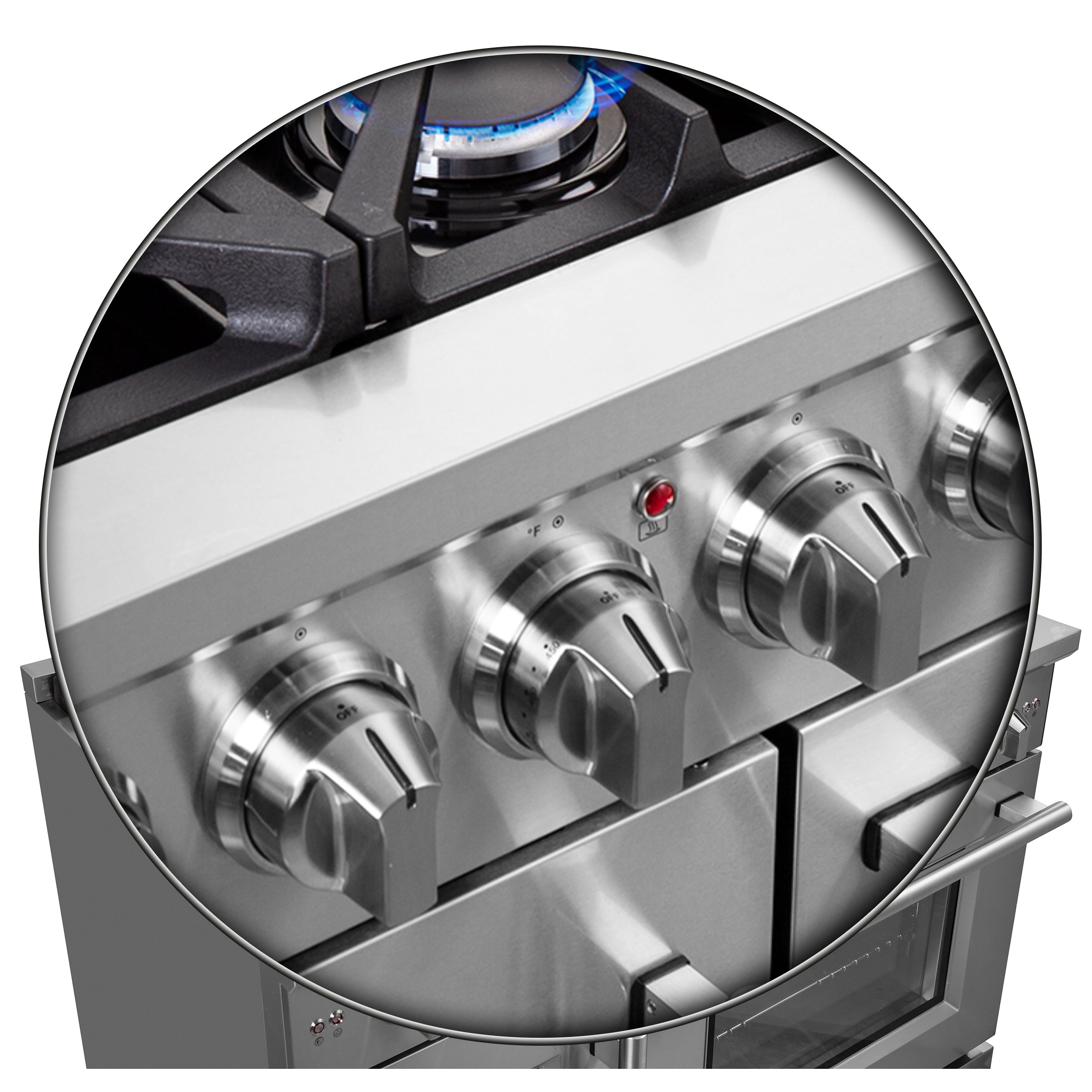 Forno Massimo 48 in. 6.58 cu. ft. 8-Burner Stainless Steel French Door Gas Range with Brass Burners | FFSGS6439-48