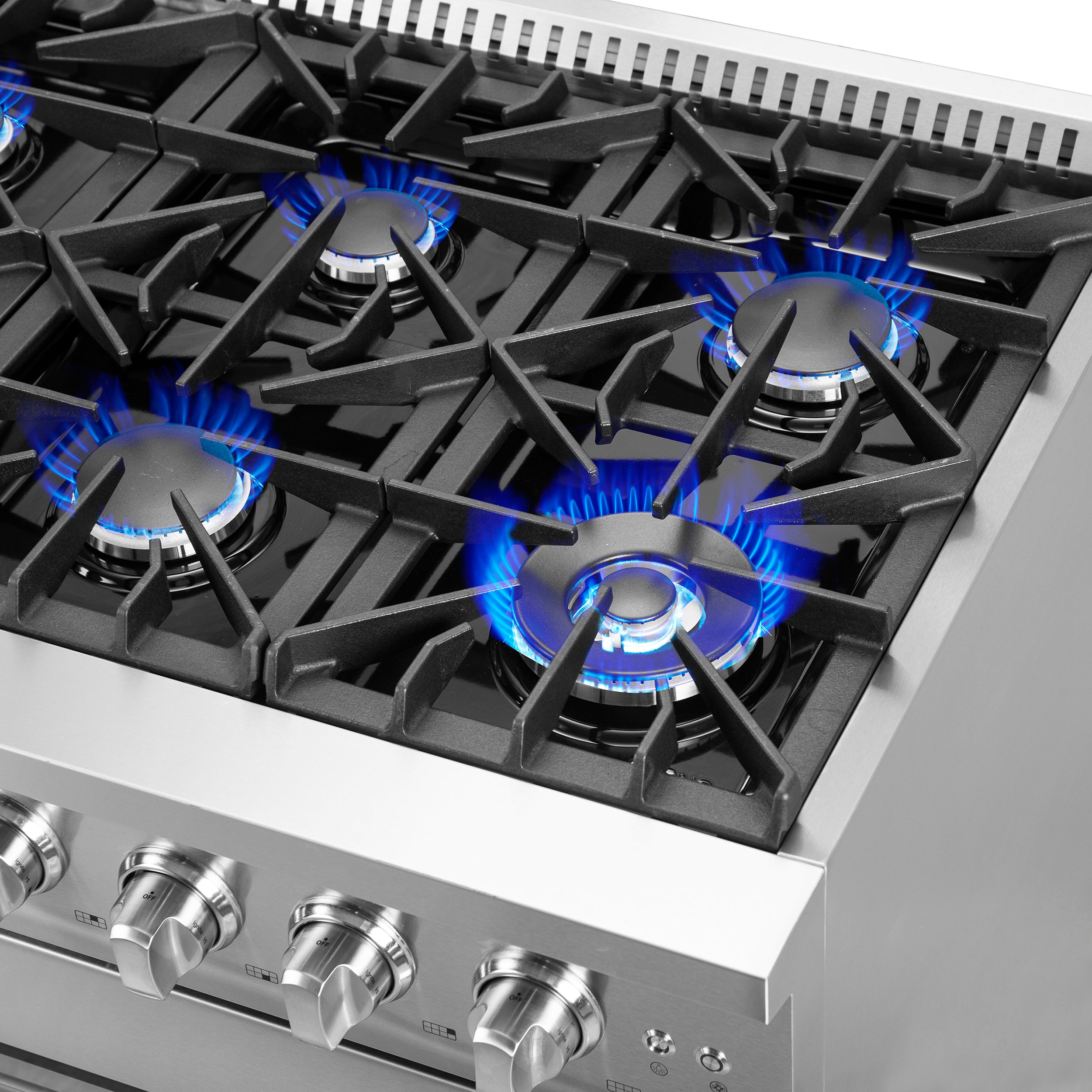 Forno Galiano 48 in. 6.58 cu. ft. 8-Burner Stainless Steel French Door Gas Range | FFSGS6444-48