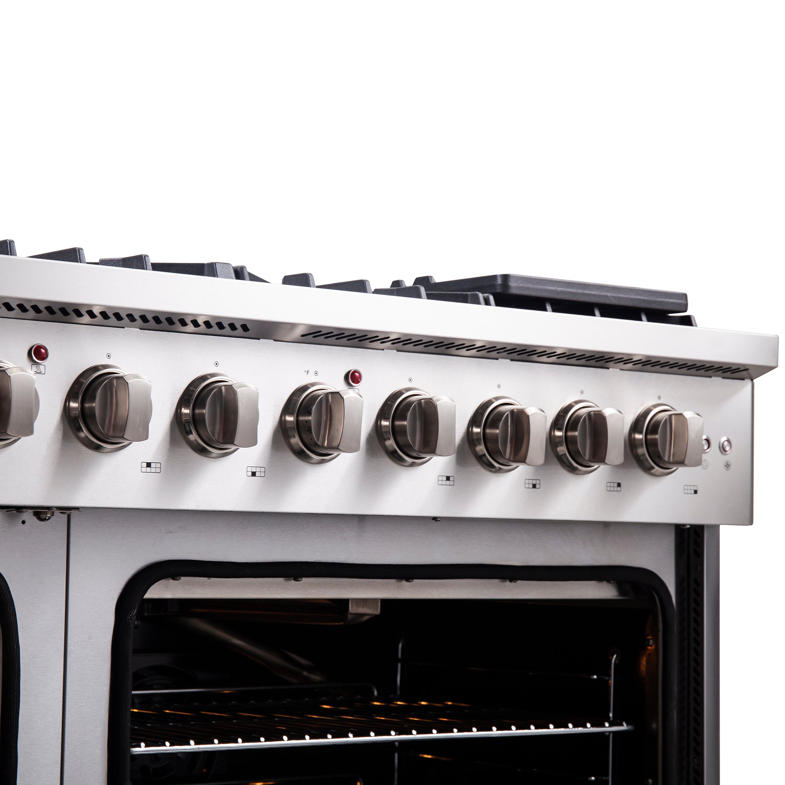 Forno Galiano 48 in. 6.58 cu. ft. 8-Burner Stainless Steel French Door Gas Range | FFSGS6444-48