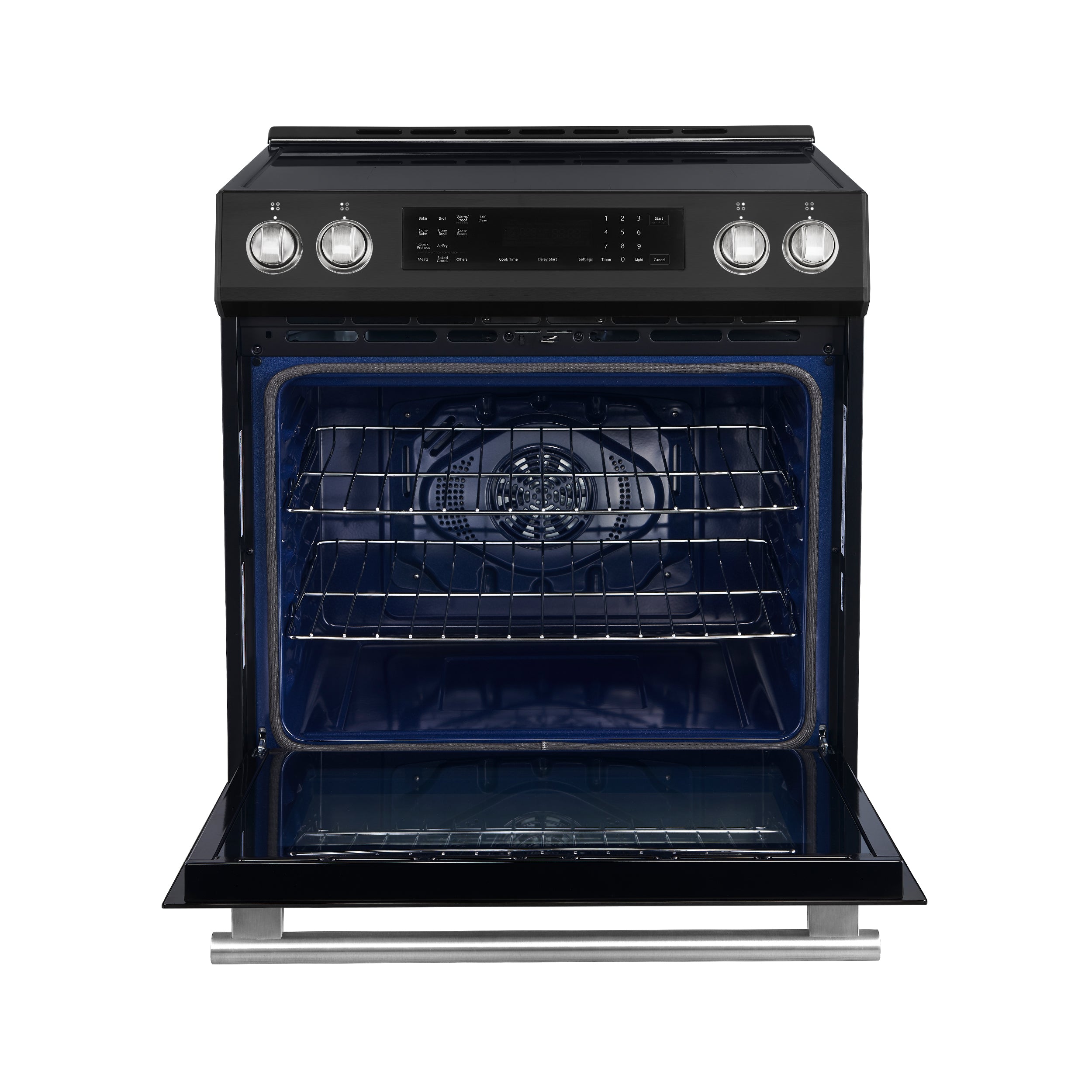 Forno Espresso Donatello 30 in. 5 cu. ft. 4-Burner Black Induction Range with Antique Brass Accents | FFSIN0905-30BLK
