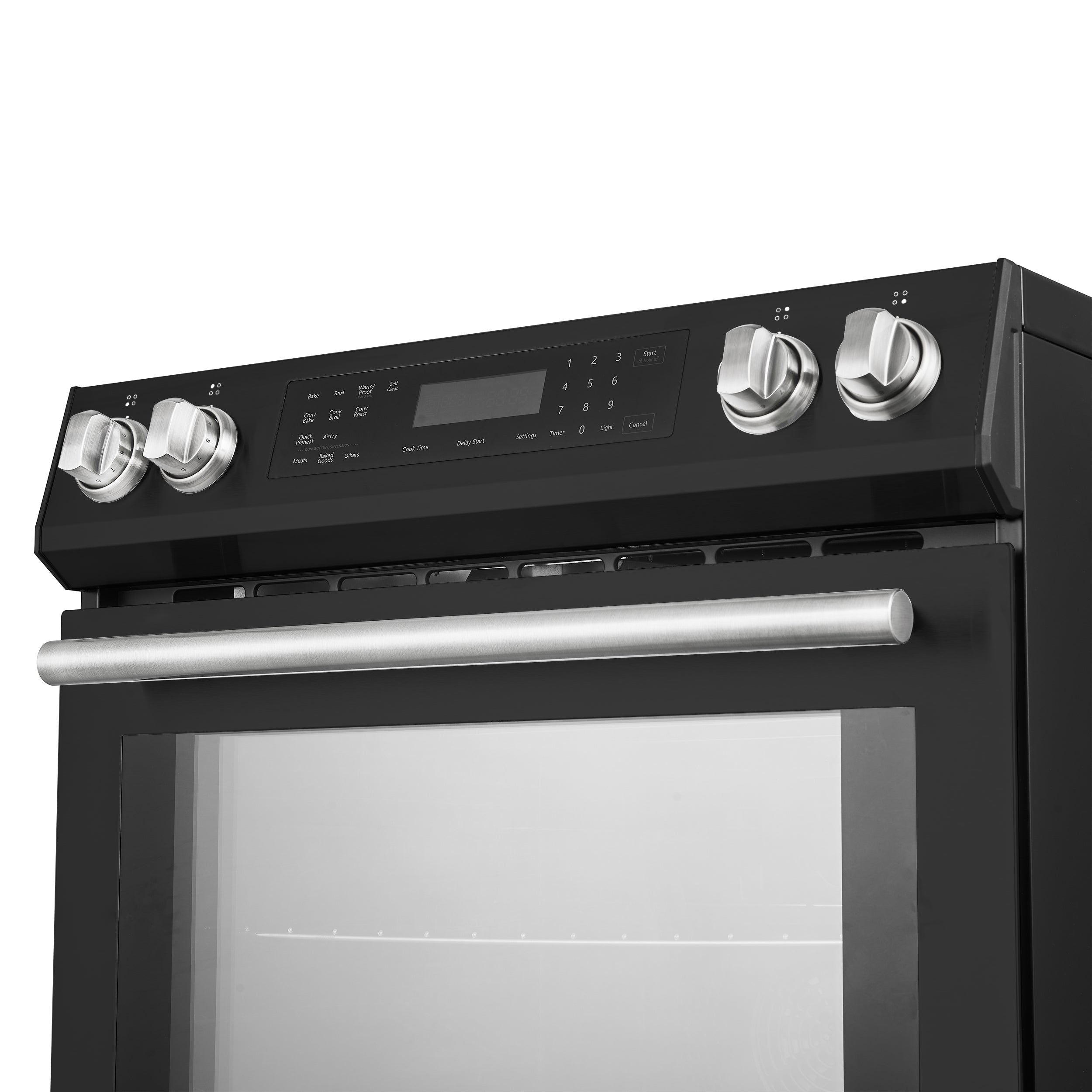 Forno Espresso Donatello 30 in. 5 cu. ft. 4-Burner Black Induction Range with Antique Brass Accents | FFSIN0905-30BLK