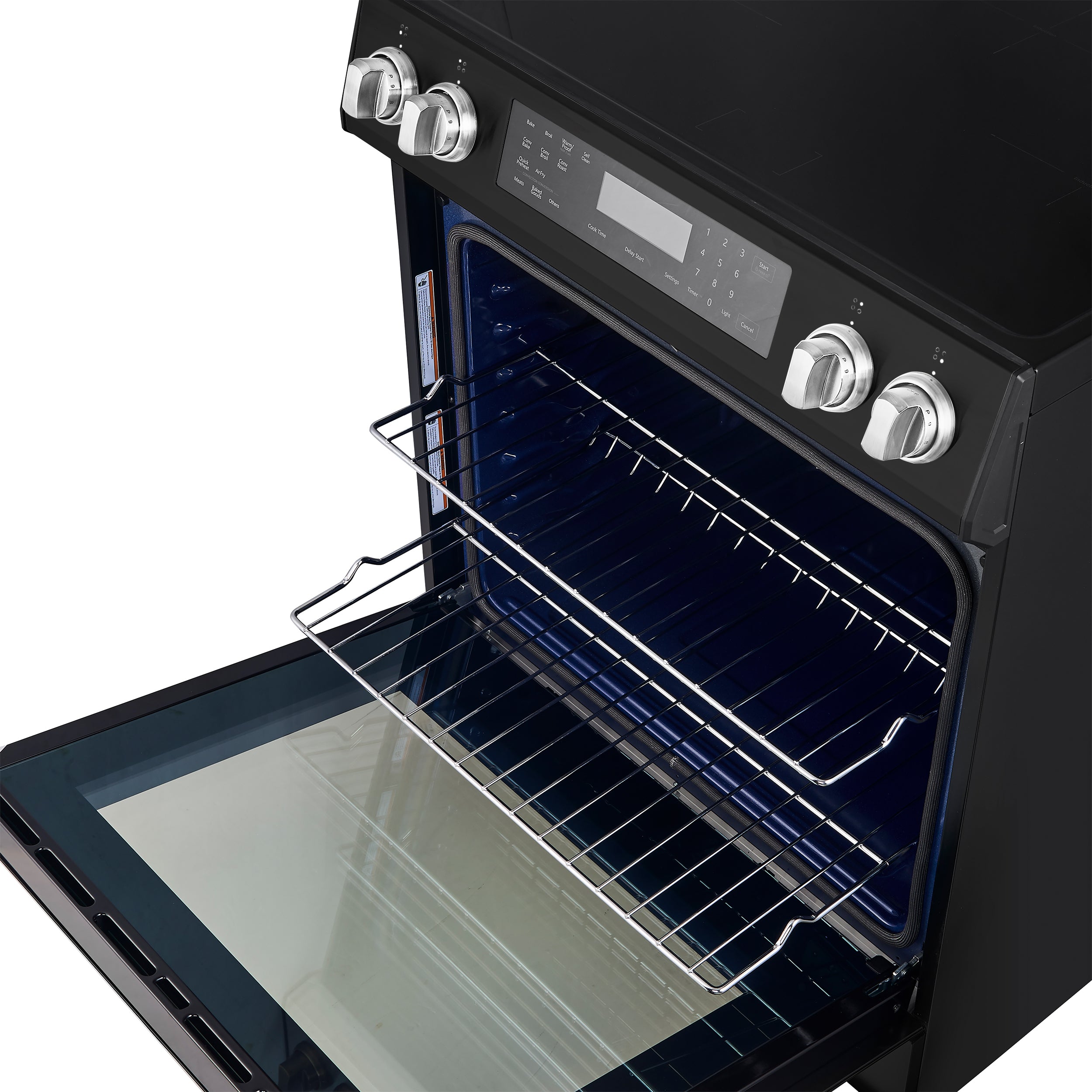 Forno Espresso Donatello 30 in. 5 cu. ft. 4-Burner Black Induction Range with Antique Brass Accents | FFSIN0905-30BLK