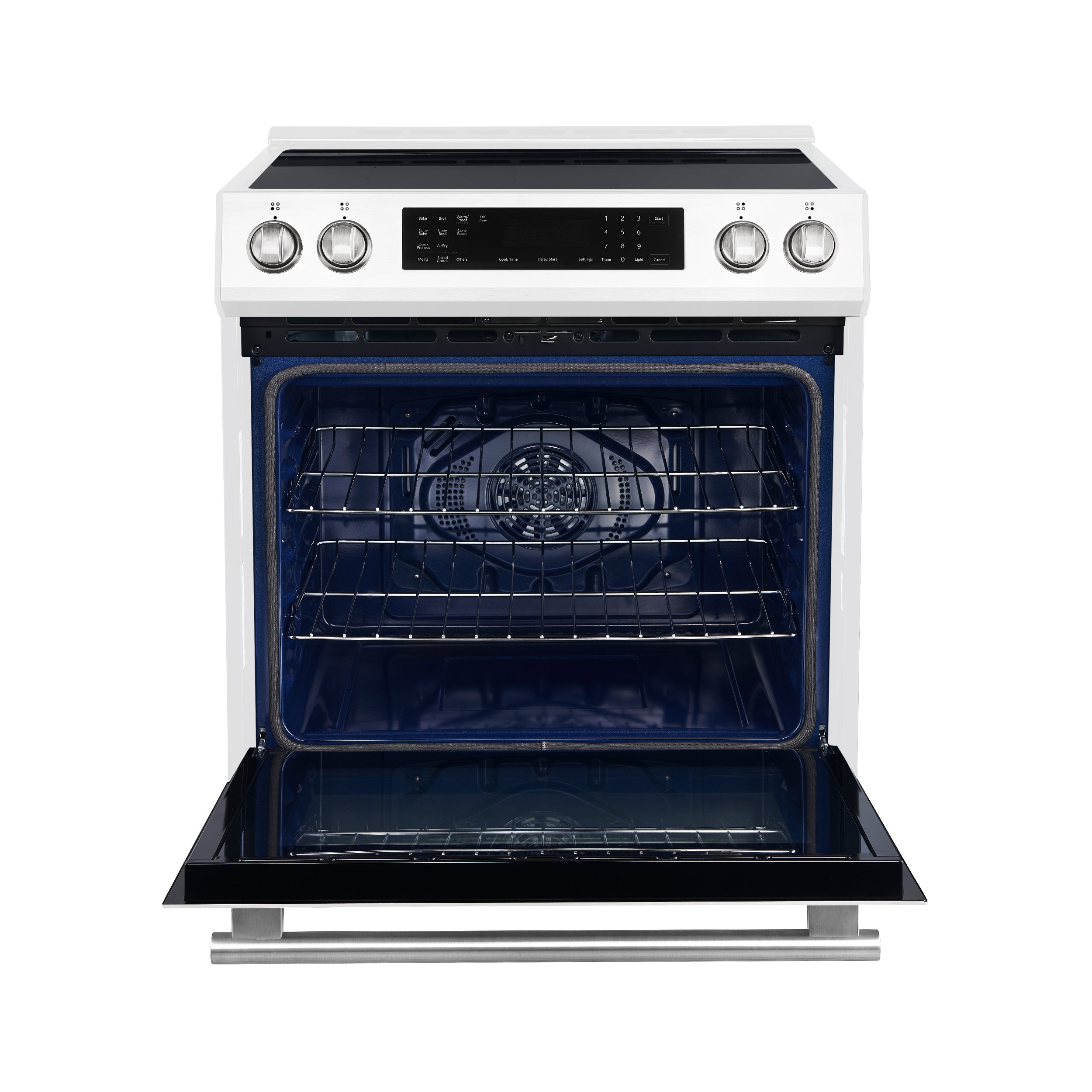Forno Espresso Donatello 30 in. 5 cu. ft. 4-Burner White Induction Range with Antique Brass Accents | FFSIN0905-30WHT