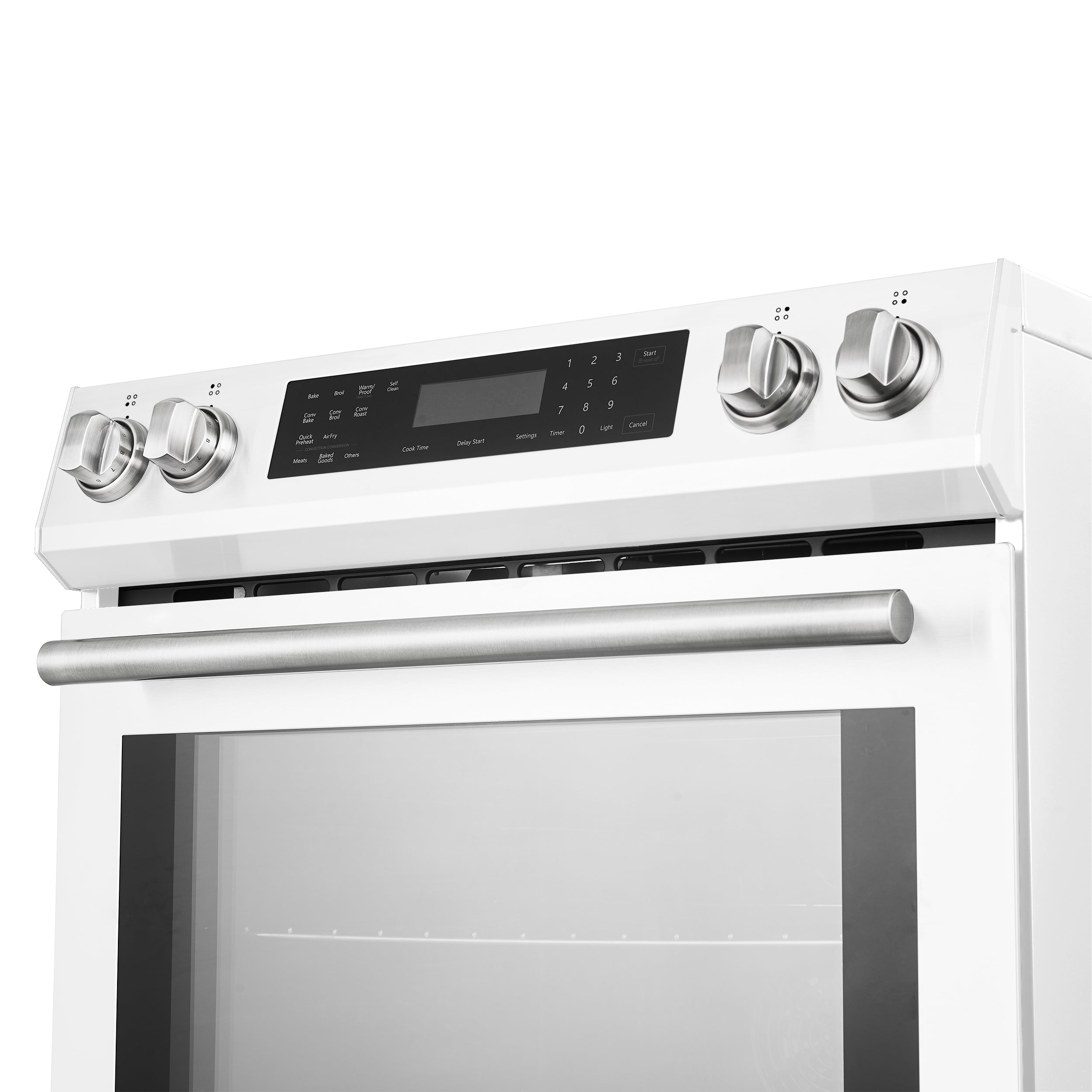 Forno Espresso Donatello 30 in. 5 cu. ft. 4-Burner White Induction Range with Antique Brass Accents | FFSIN0905-30WHT