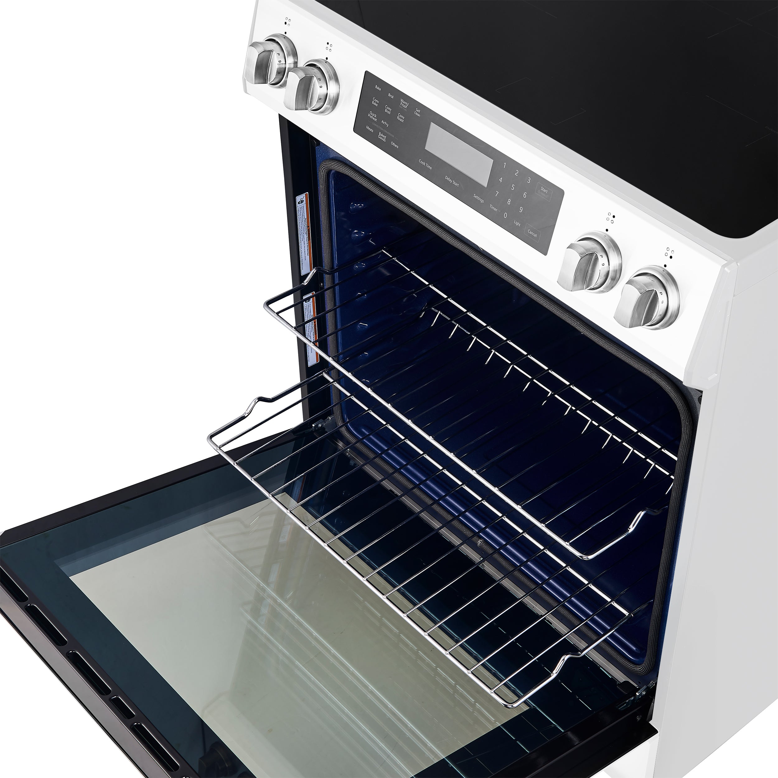 Forno Espresso Donatello 30 in. 5 cu. ft. 4-Burner White Induction Range with Antique Brass Accents | FFSIN0905-30WHT