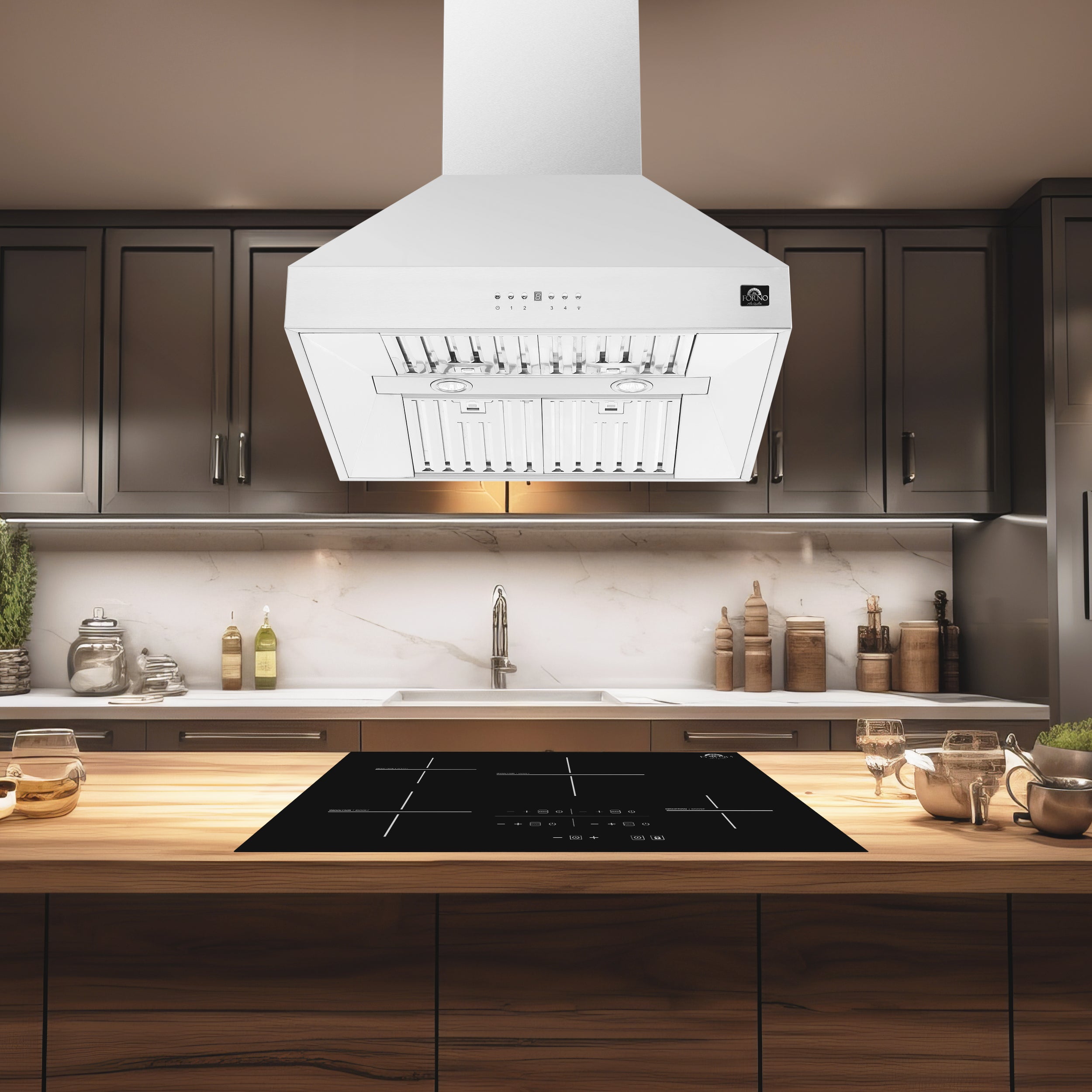 Forno Coppito 30 in. 600 CFM Stainless Steel Island Mount Range Hood | FRHIS5129-30