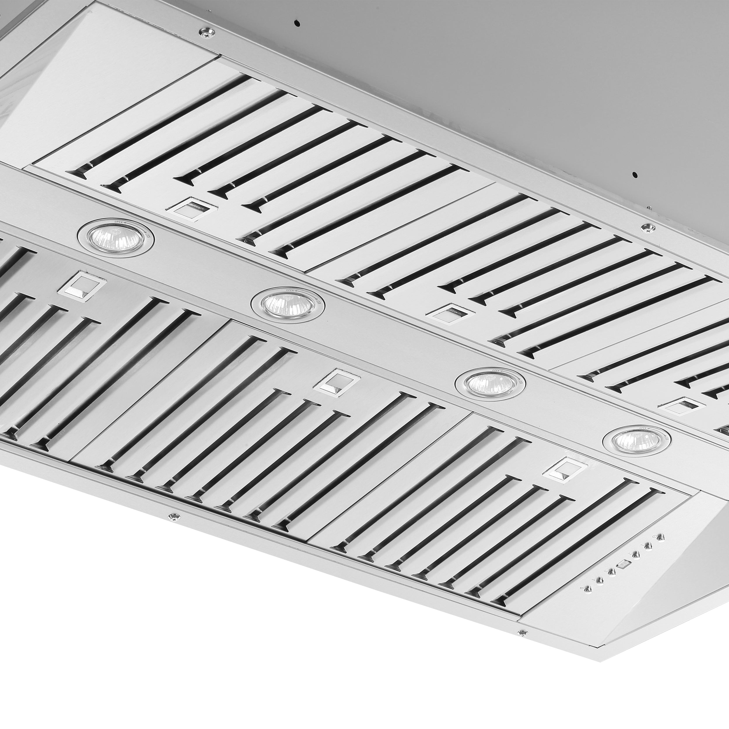 Forno Altilia 48-Inch Insert Range Hood, Stainless Steel, LED Lighting, Baffle Filters