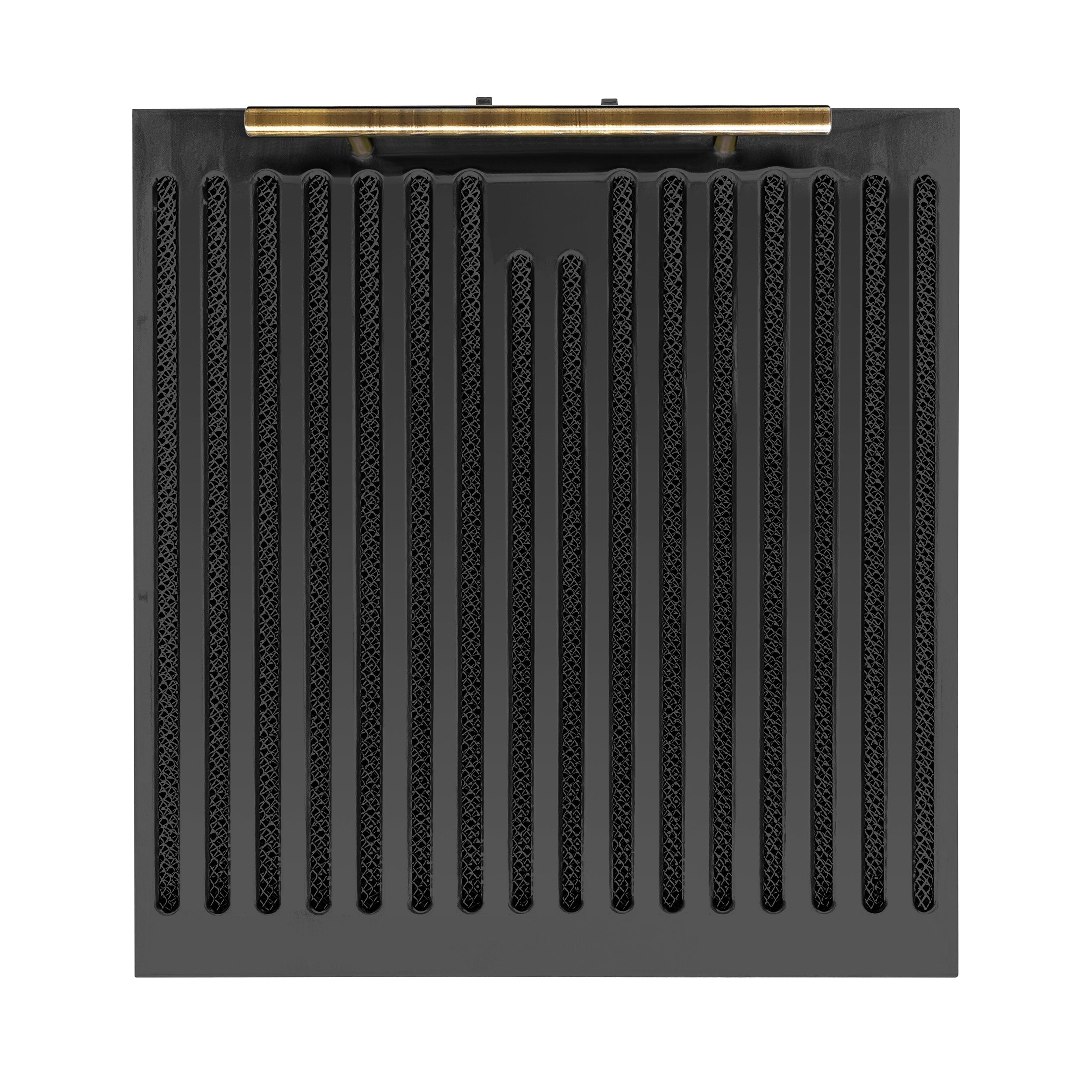 Forno Espresso Bari 30 in. 400 CFM Black Under-Counter Range Hood with Antique Brass Accents | FRHUC5255-30BLK