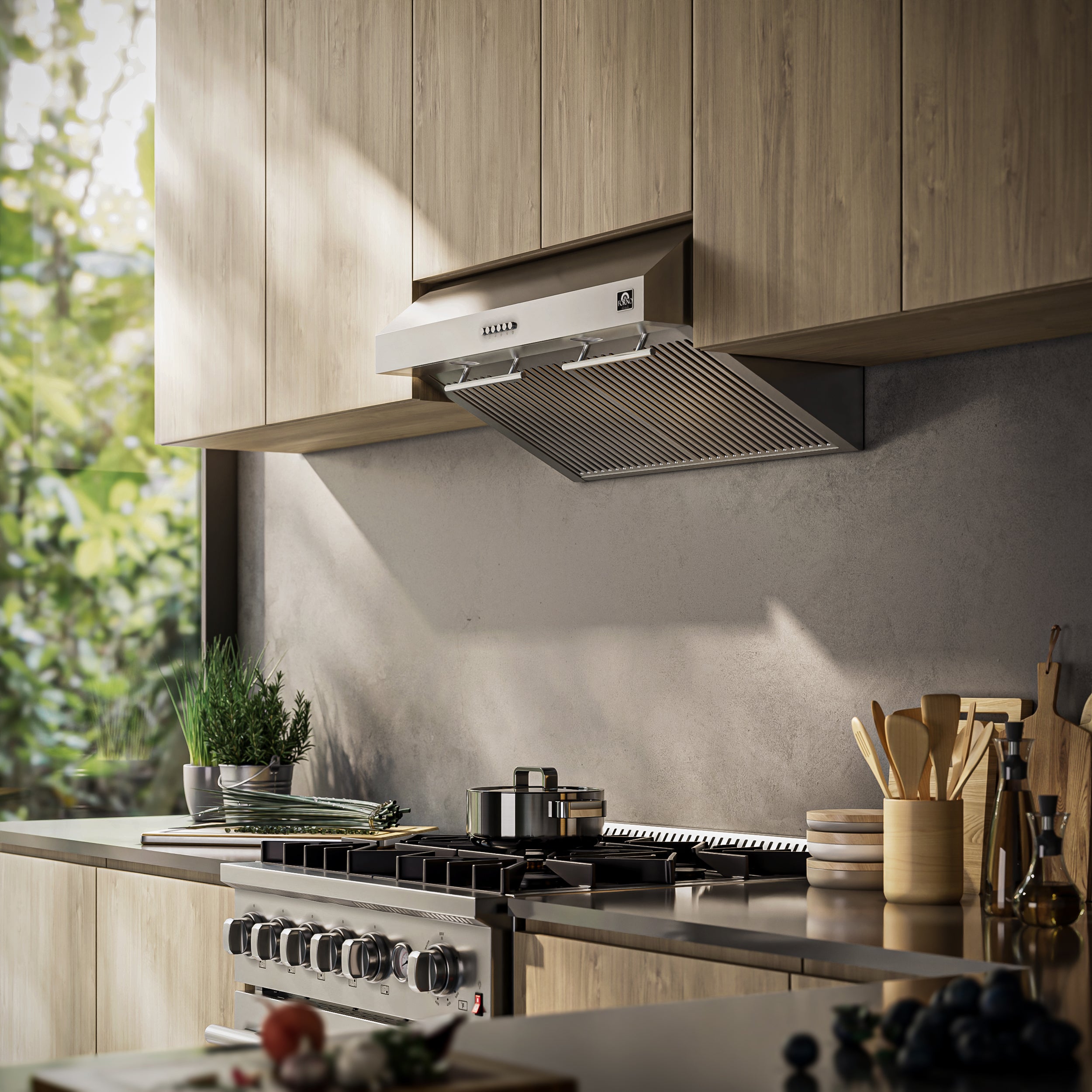 Forno Espresso Bari 30 in. 400 CFM Stainless Steel Under-Counter Range Hood | FRHUC5255-30