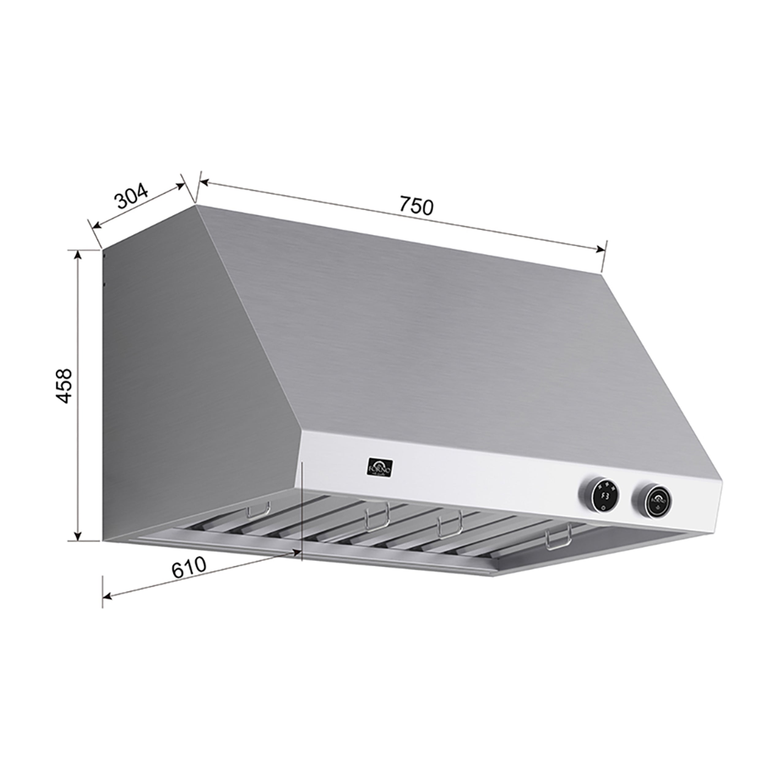 Forno Biagio 30 in. 600 CFM Stainless Steel Wall Mount Range Hood | FRHWM5009-30