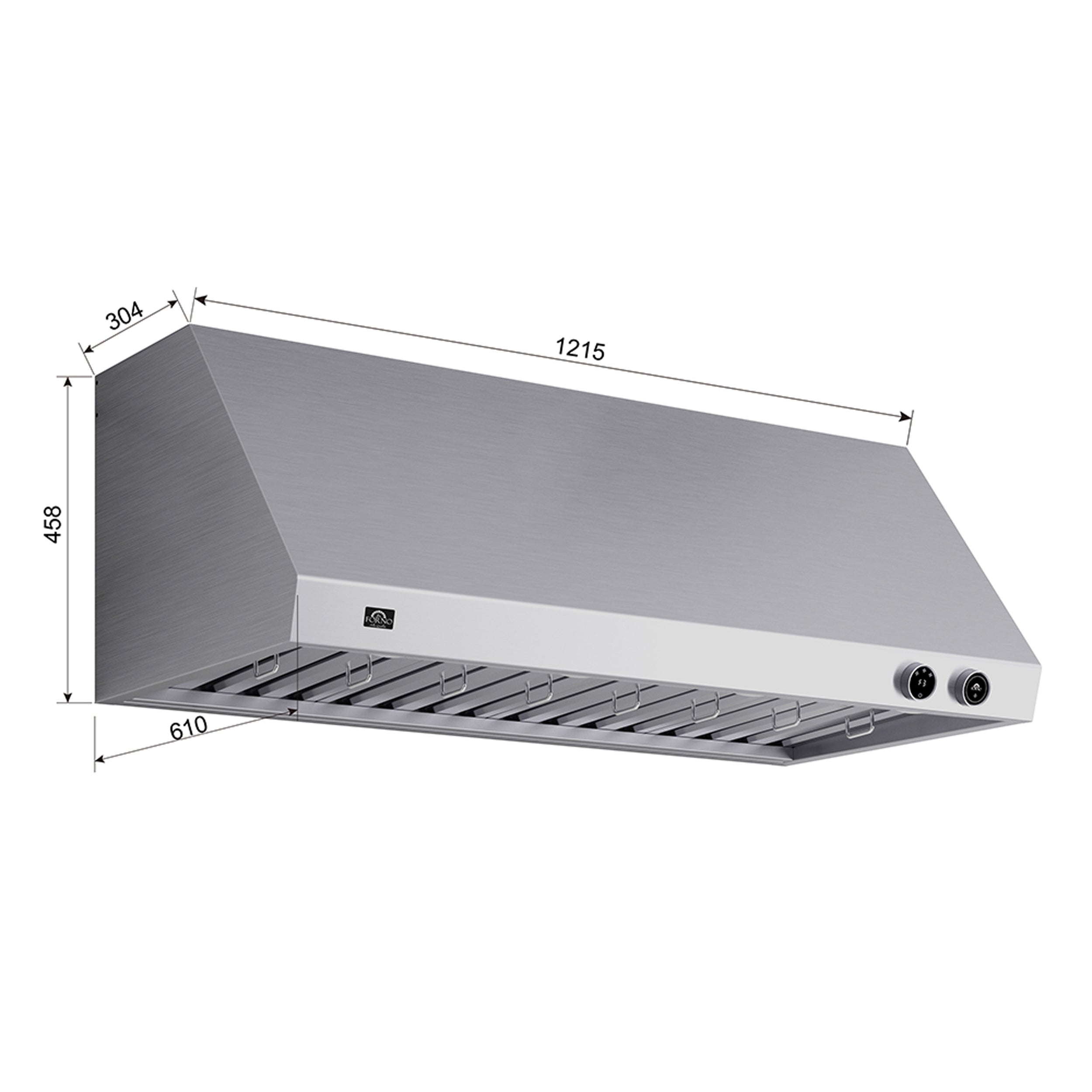 Forno Biagio 48 in. 1000 CFM Stainless Steel Wall Mount Range Hood | FRHWM5009-48