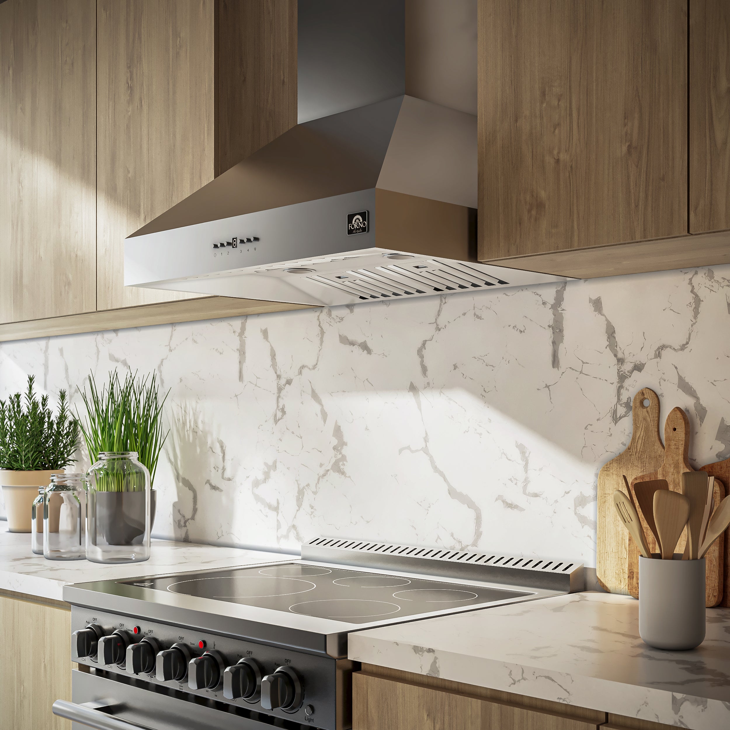 Forno Orvieto 30 in. 600 CFM Stainless Steel Wall Mount Range Hood | FRHWM5094-30