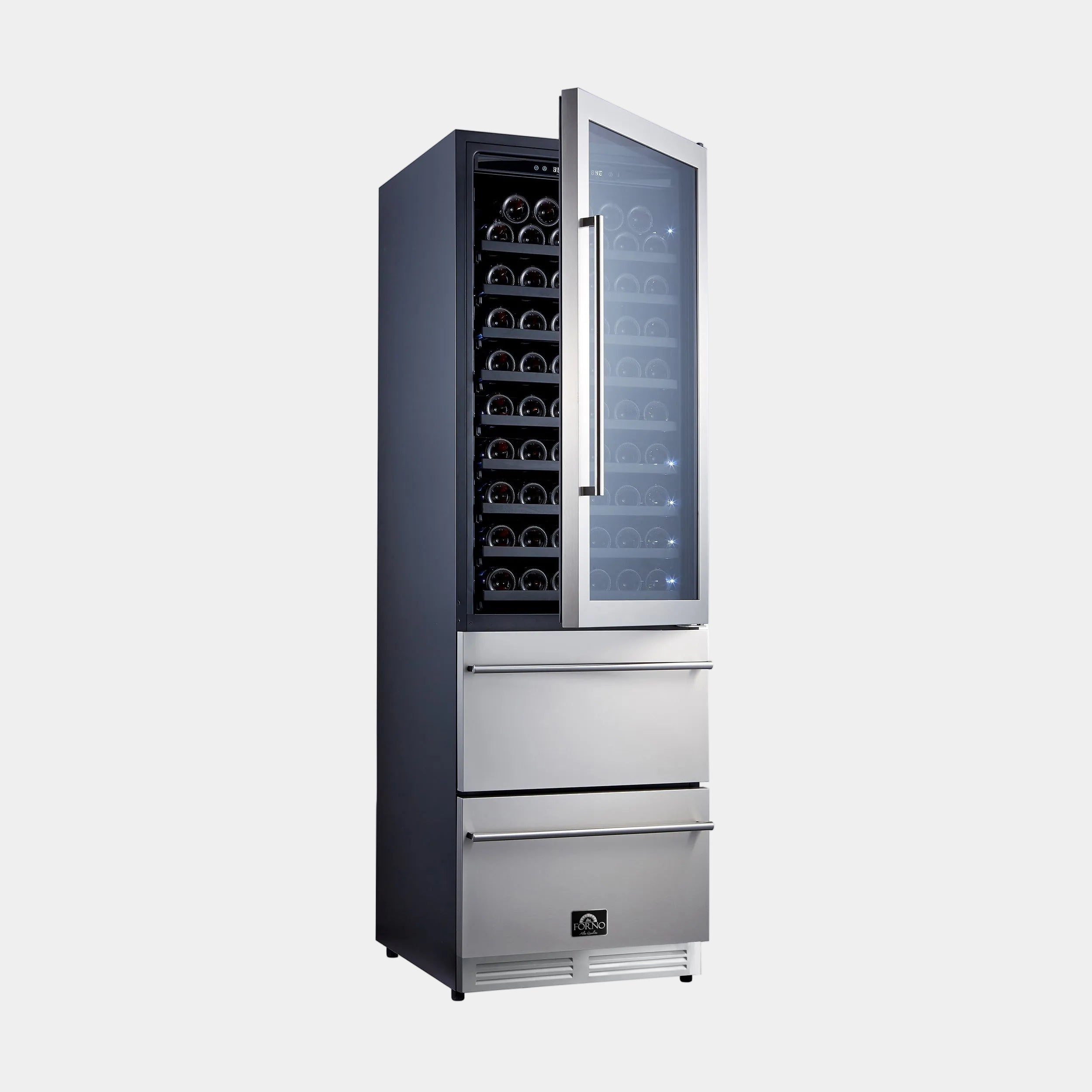 Forno Azienda 30 in. 108 Bottle Triple Zone Wine Cooler | FWCDR6628-24S