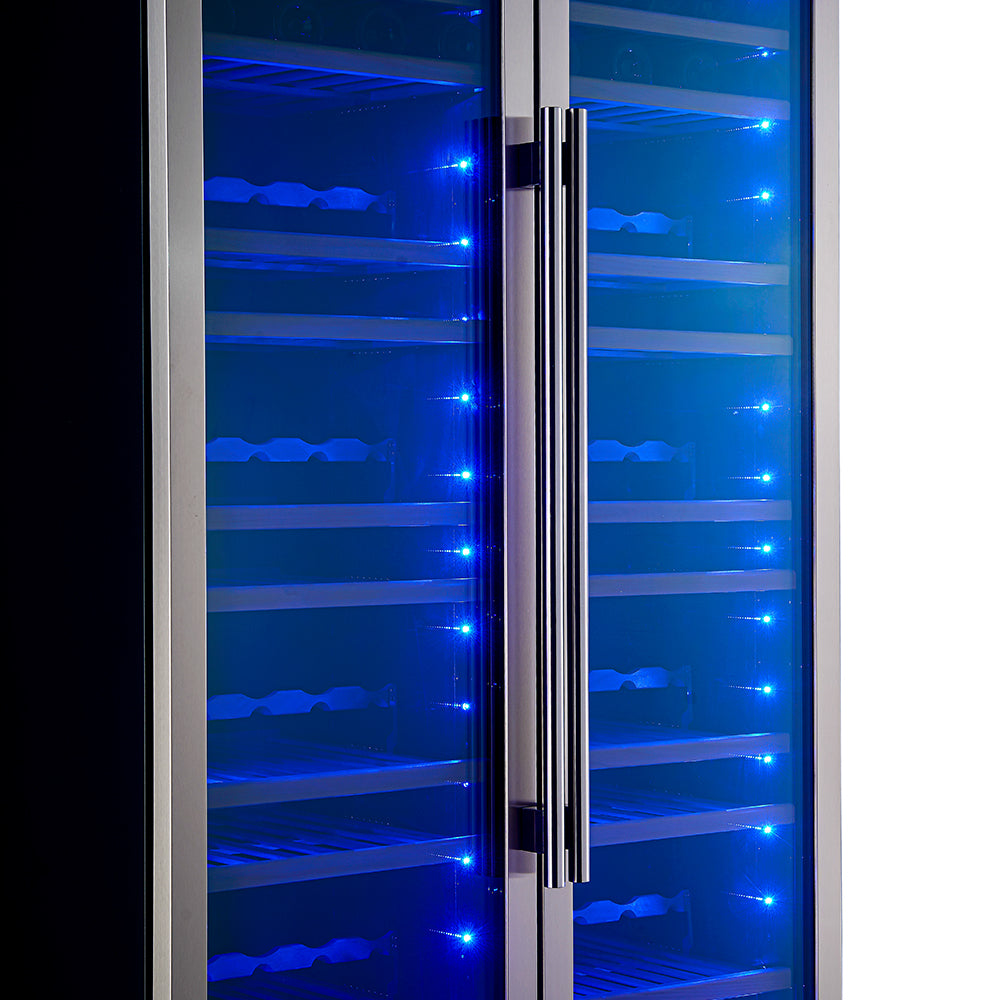 Forno Vernazza 40 in. 166 Bottle French Door Dual Zone Wine Cooler | FWCDR6642-40S