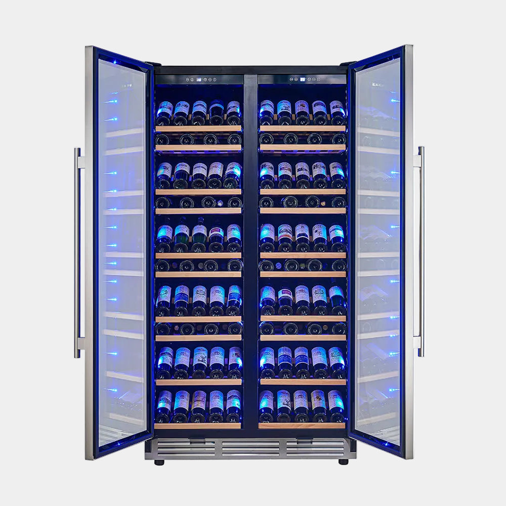 Forno Vernazza 40 in. 166 Bottle French Door Dual Zone Wine Cooler | FWCDR6642-40S