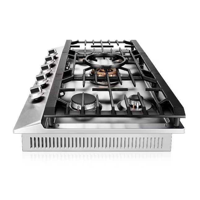 Fotile 36 in. 5-Burner Built-In Stainless Steel Gas Cooktop | GLS36502