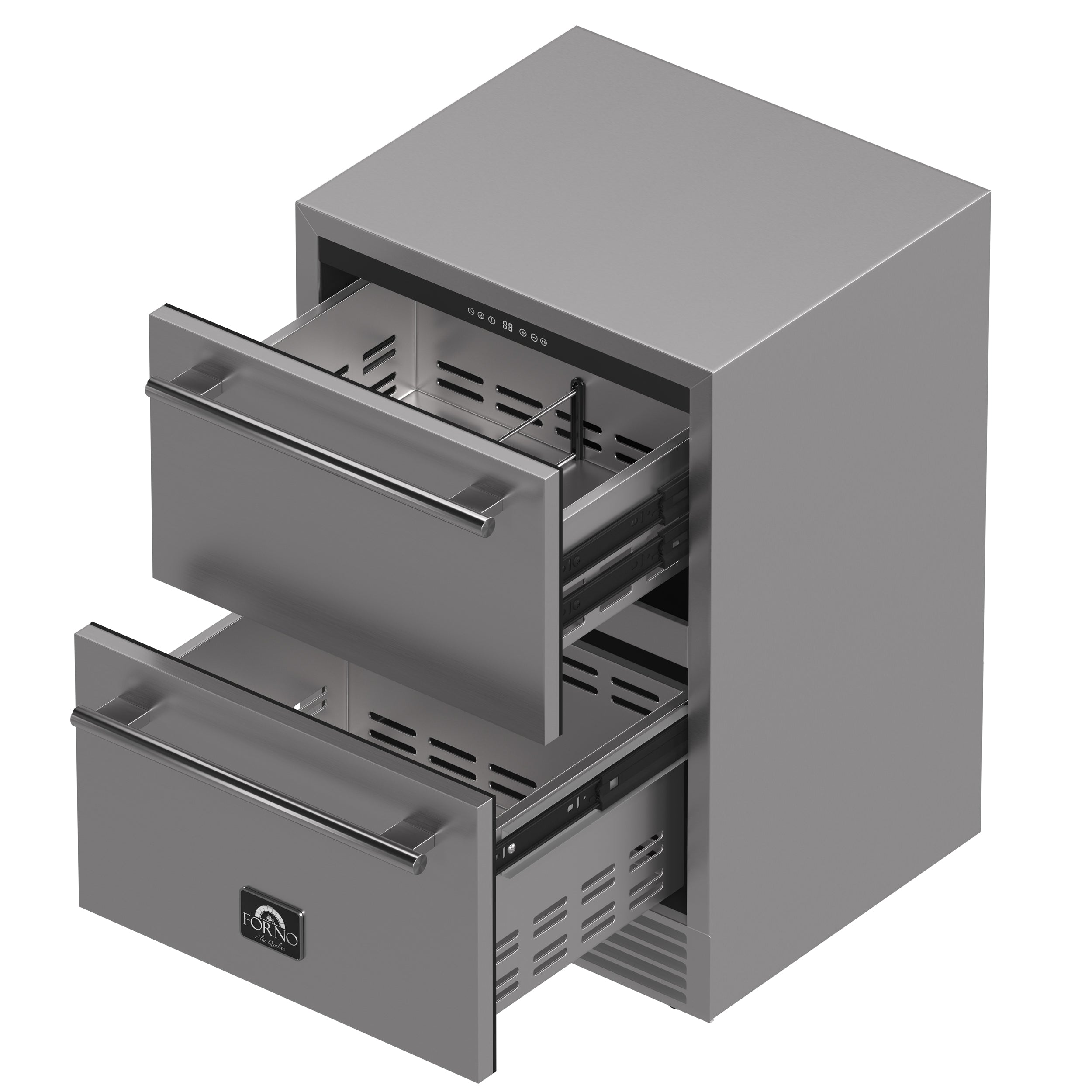 Forno Como 24 in. 4.87 cu.ft. Stainless Steel Indoor/Outdoor Drawer Refrigerator | FDROD1611-24S