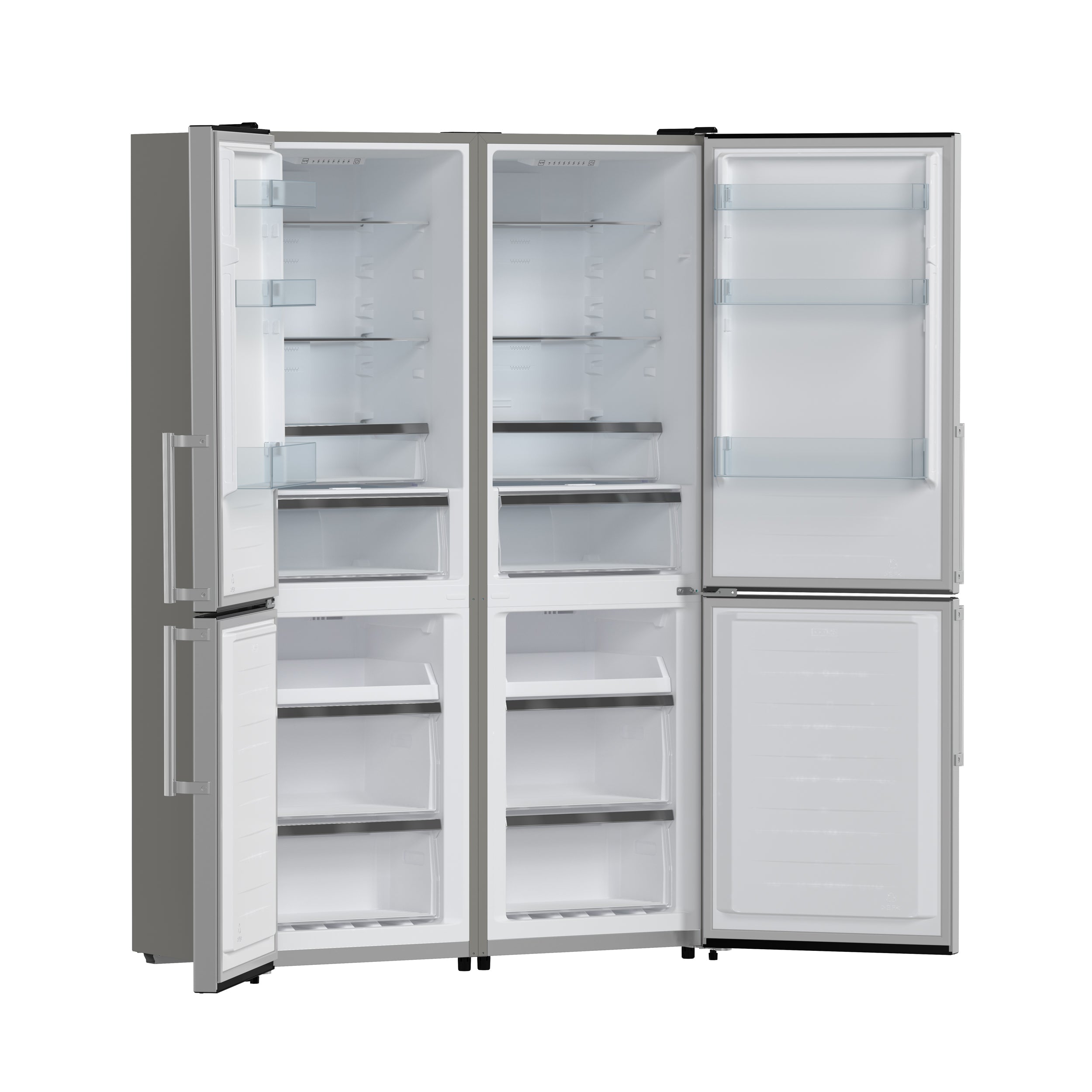 Forno Guardia 46.8 in. 21.6 cu.ft Stainless Steel Side-By-Side Refrigerator with Bottom Freezer | FFFFD1778-48