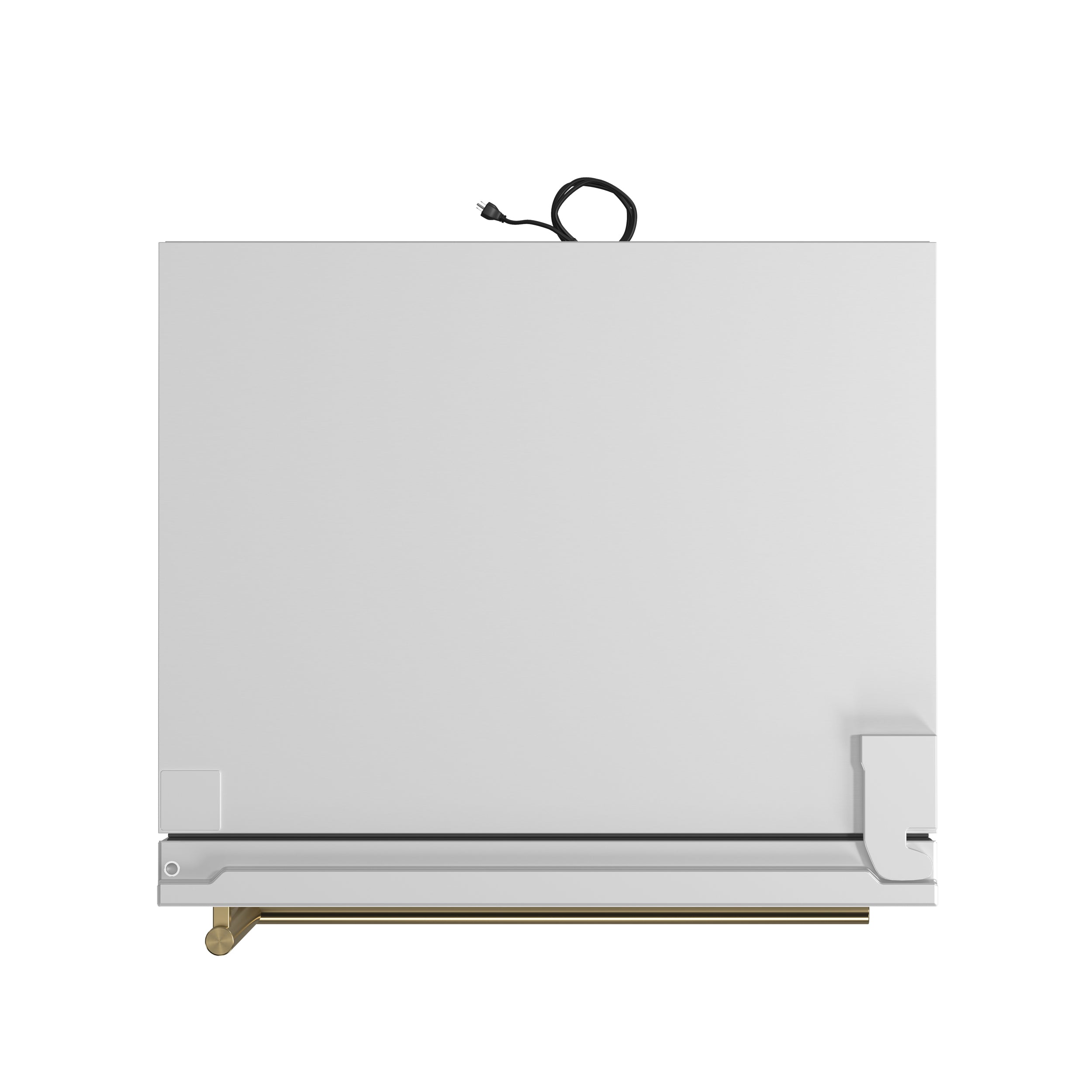 Forno Espresso Milano 62 in. 34.4 cu.ft. White Side-By-Side Refrigerator with Ice Maker and Antique Brass Handles | FFFFD1787-60WHT