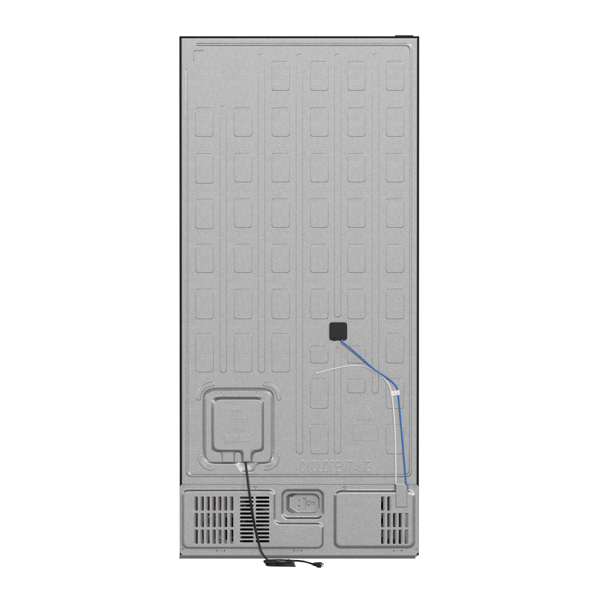 Forno Espresso Milano 31 in. 17.2 cu.ft. Black Left Swing Refrigerator with Bottom Freezer, Ice maker and Antique Brass Handles | FFFFD1786-31BLK