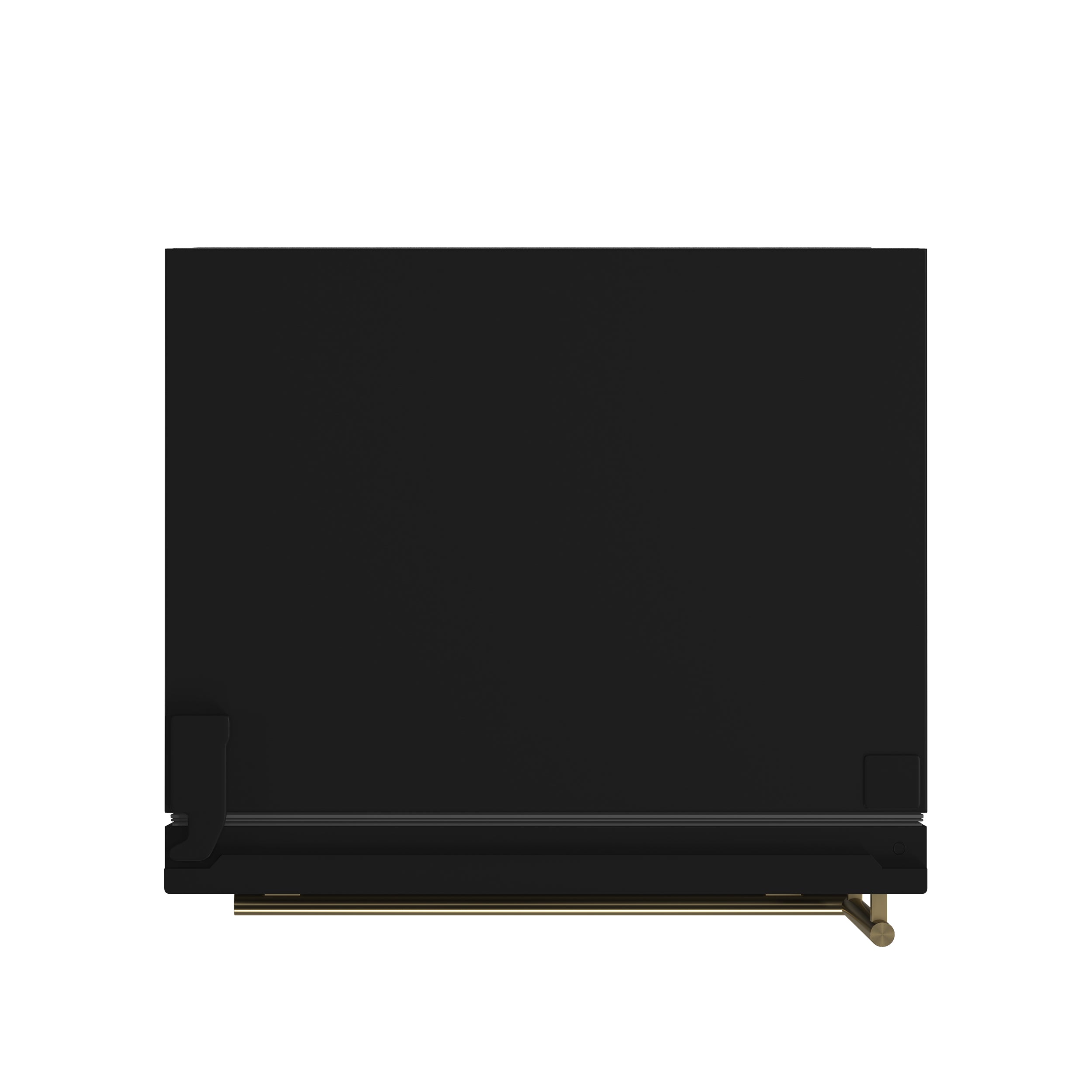 Forno Espresso Milano 31 in. 17.2 cu.ft. Black Left Swing Refrigerator with Bottom Freezer, Ice maker and Antique Brass Handles | FFFFD1786-31BLK