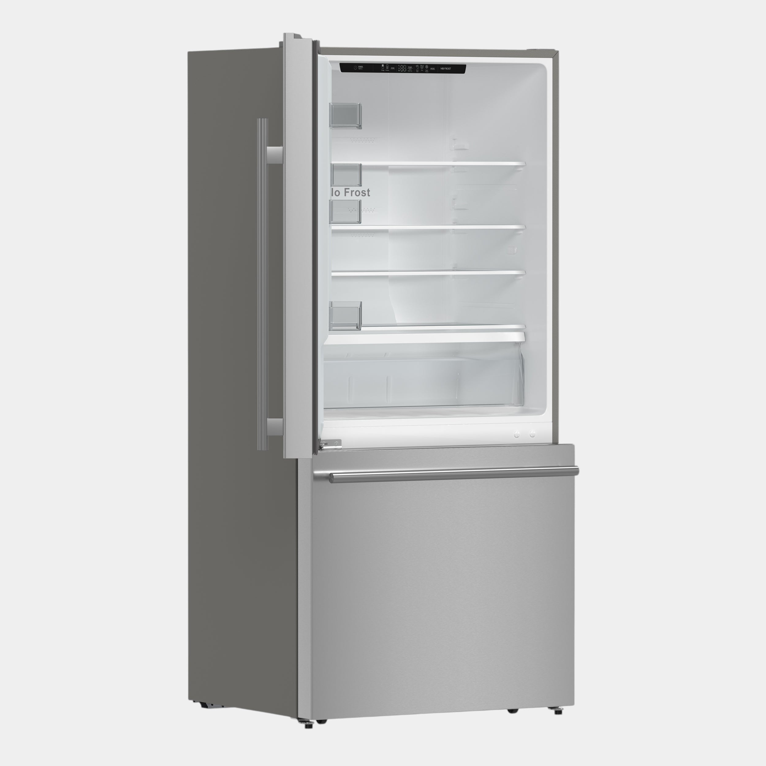 Forno Espresso Milano 31 in. 17.2 cu.ft. Stainless Steel Left Swing Refrigerator with Bottom Freezer and Ice Maker | FFFFD1786-31S