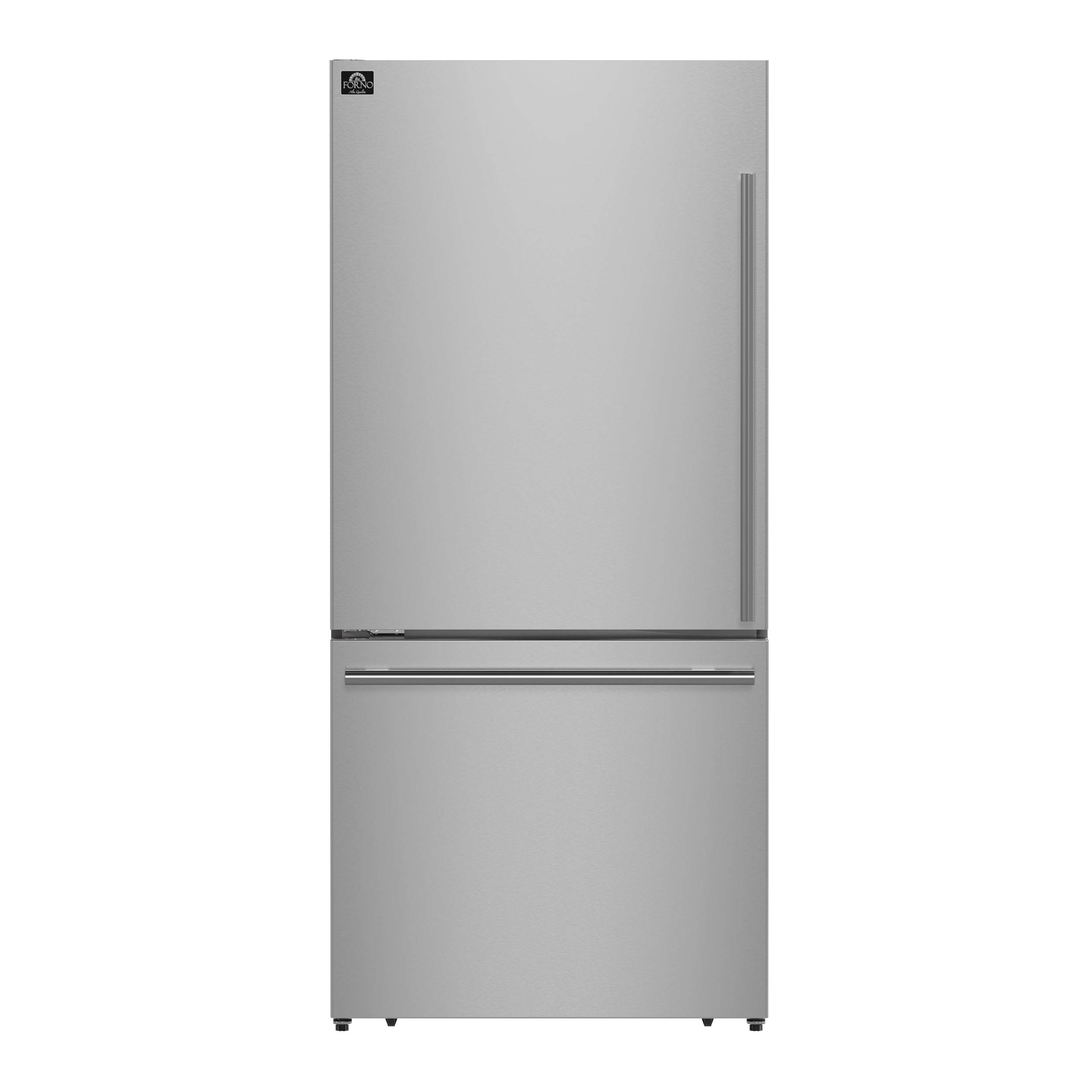 Forno Espresso Milano 31 in. 17.2 cu.ft. Stainless Steel Left Swing Refrigerator with Bottom Freezer and Ice Maker | FFFFD1786-31S