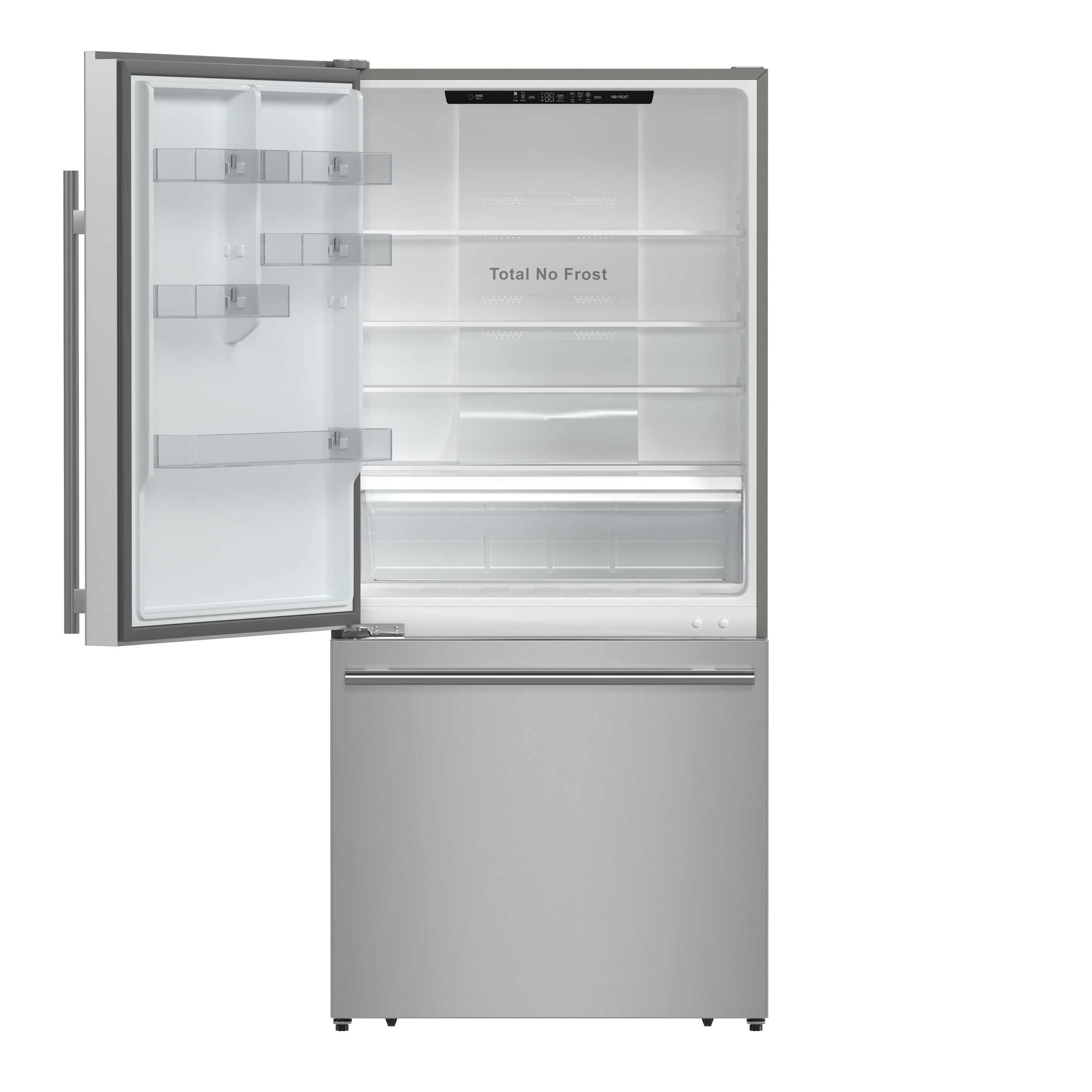 Forno Espresso Milano 31 in. 17.2 cu.ft. Stainless Steel Left Swing Refrigerator with Bottom Freezer and Ice Maker | FFFFD1786-31S