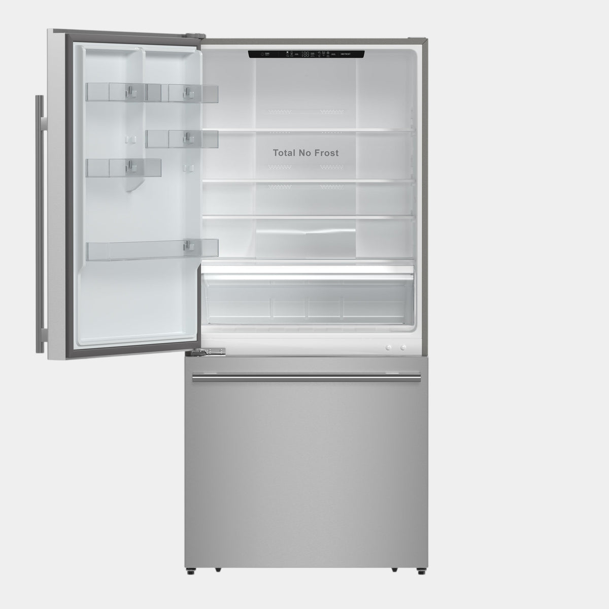 Forno Espresso Milano 31 in. 17.2 cu.ft. Stainless Steel Left Swing Refrigerator with Bottom Freezer and Ice Maker | FFFFD1786-31S