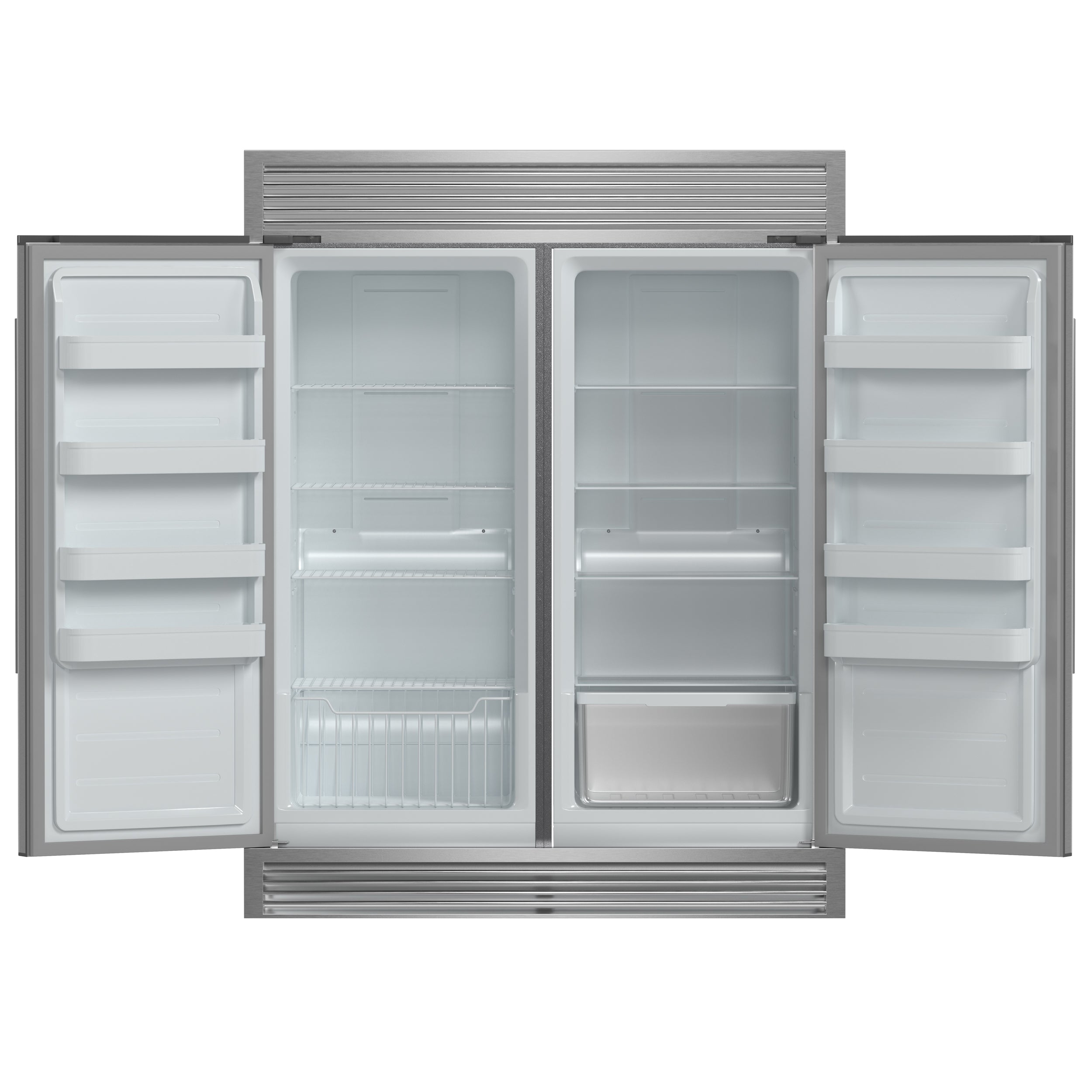 Forno Rizzuto 60-Inch Convertible Refrigerator/Freezer Set, 27.6 cu.ft Total Capacity, Decorative Grill, ENERGY STAR Certified