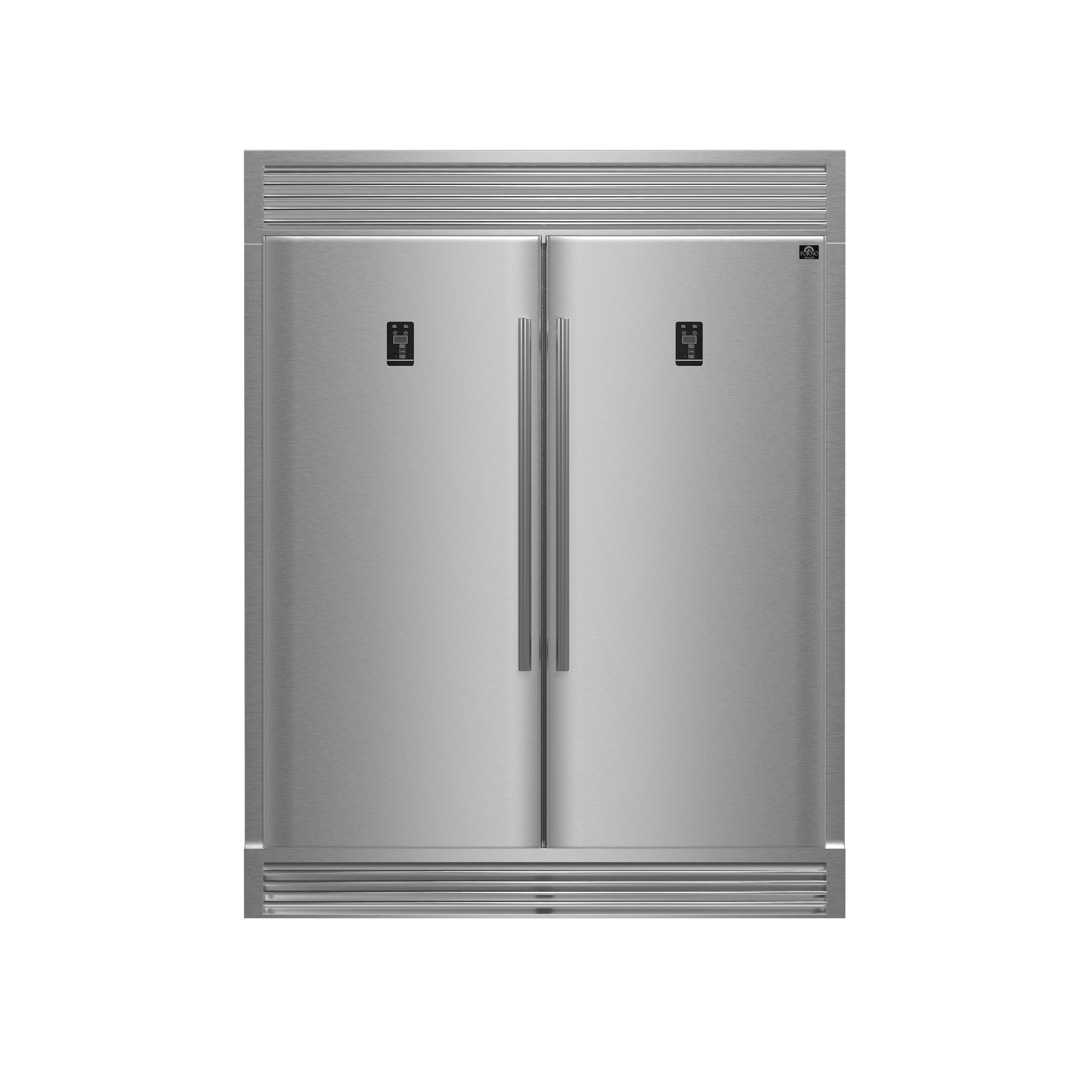 Forno Kitchen Package - 48" Dual Fuel Range, 60" Refrigerator, Wall Mount Range Hood | FBDL-017-02US