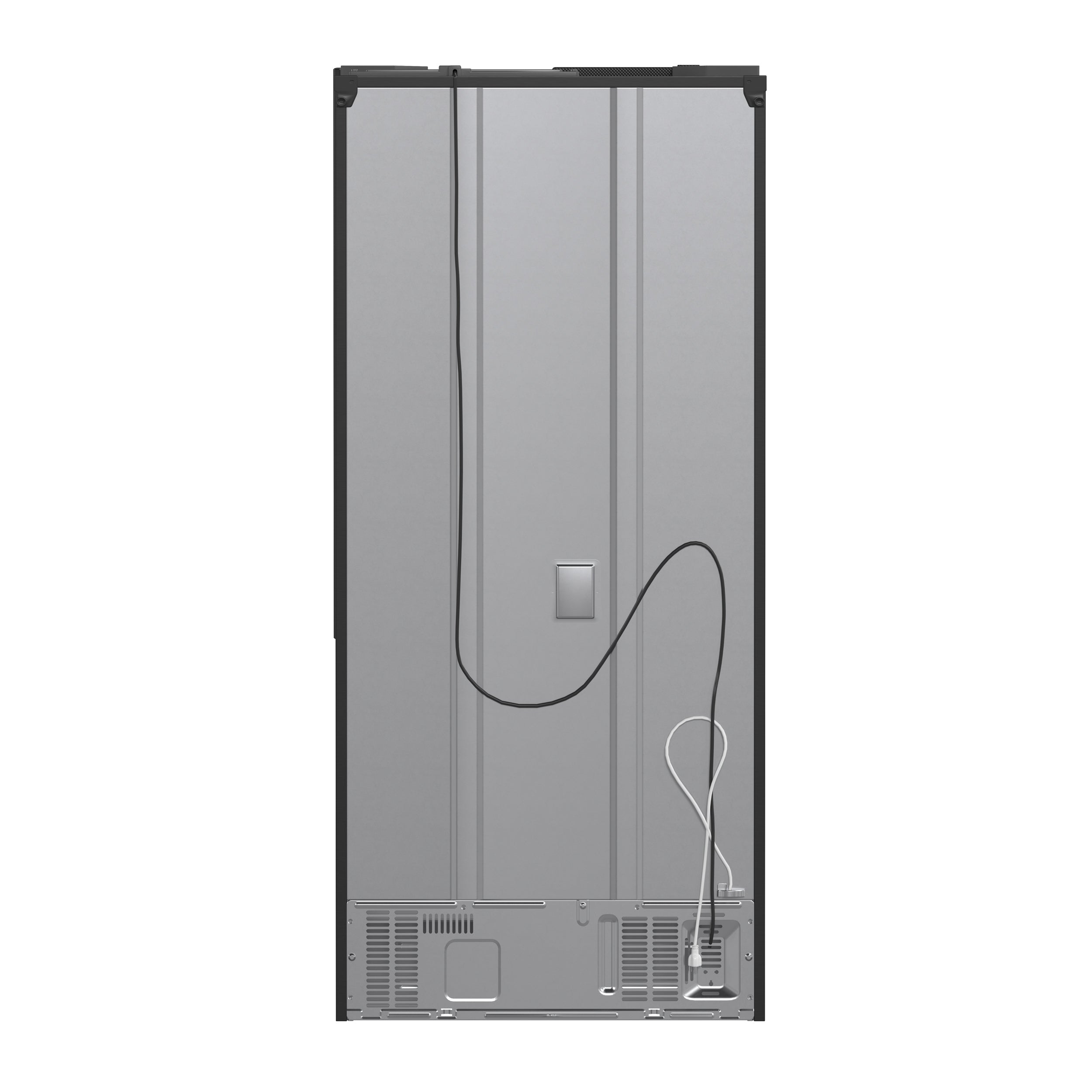 Forno Espresso Gallipoli 30 in. 17.5 cu.ft. Black French Door Refrigerator with Ice Maker and Antique Brass Handles | FFFFD1974-31BLK