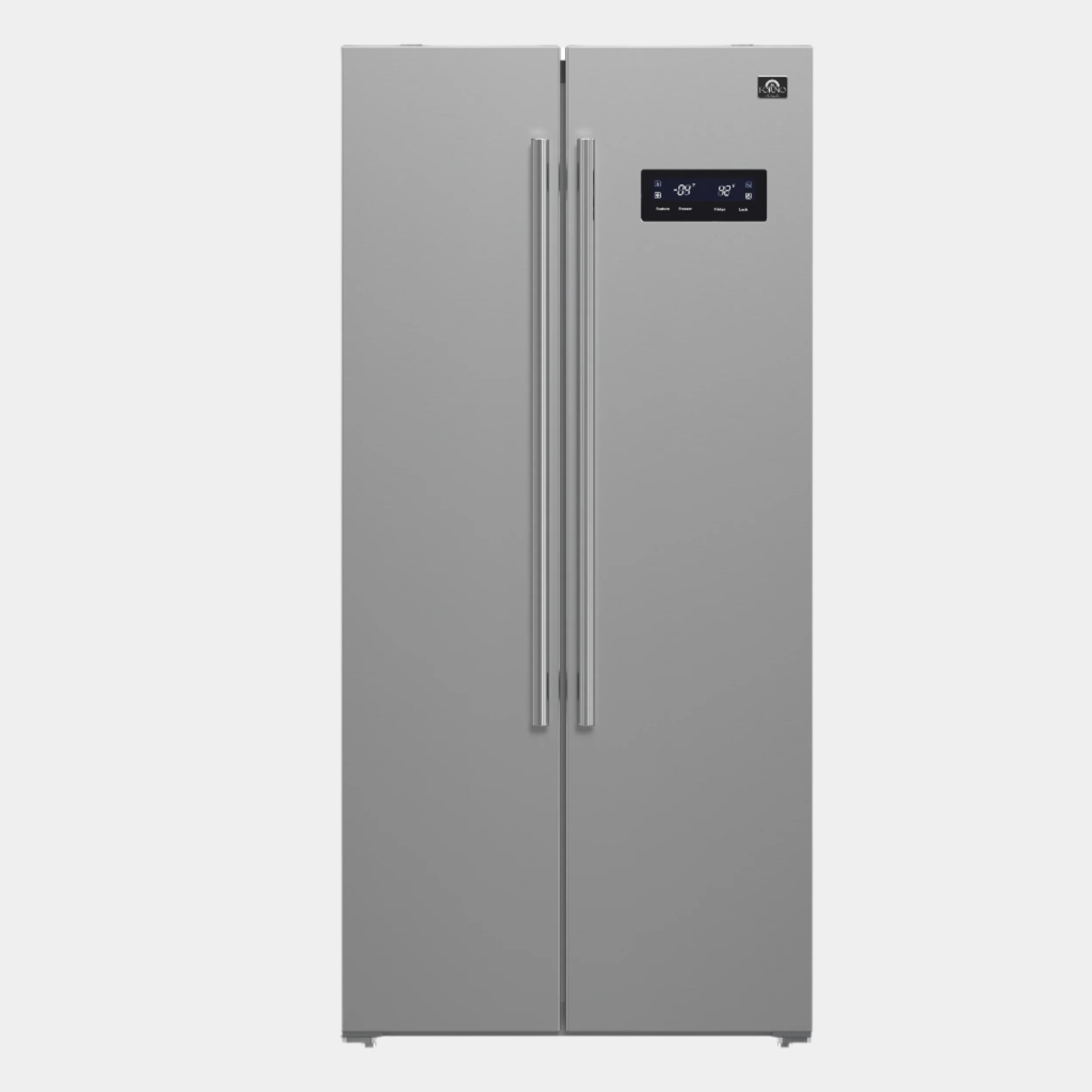 Forno Salerno 33 in. 15.6 cu. ft. Side-by-Side Stainless Steel Refrigerator | FFRBI1805-33SB