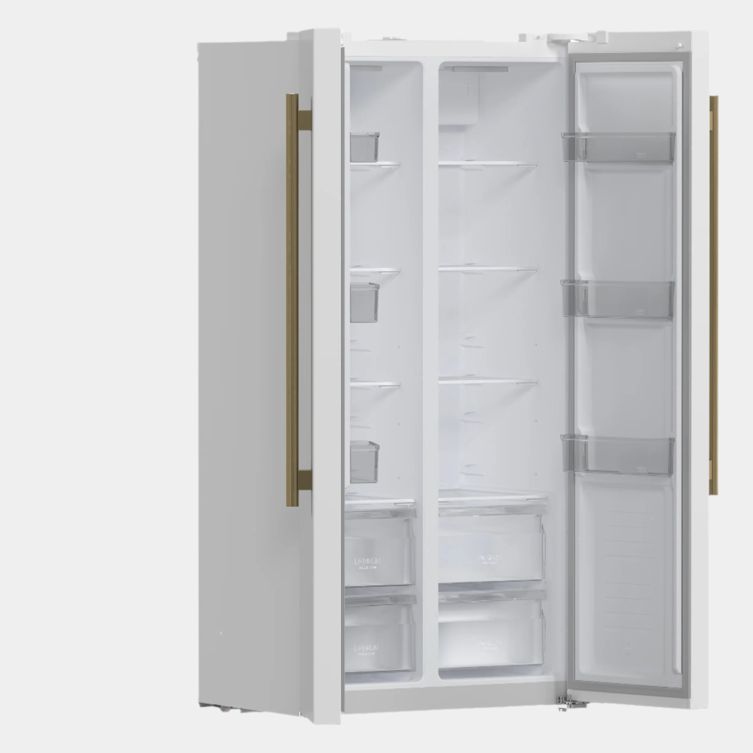 Forno Salerno Espresso 33-Inch White Side-by-Side Refrigerator, 15.6 Cu. Ft., Energy-Efficient, No Frost, Modern Design