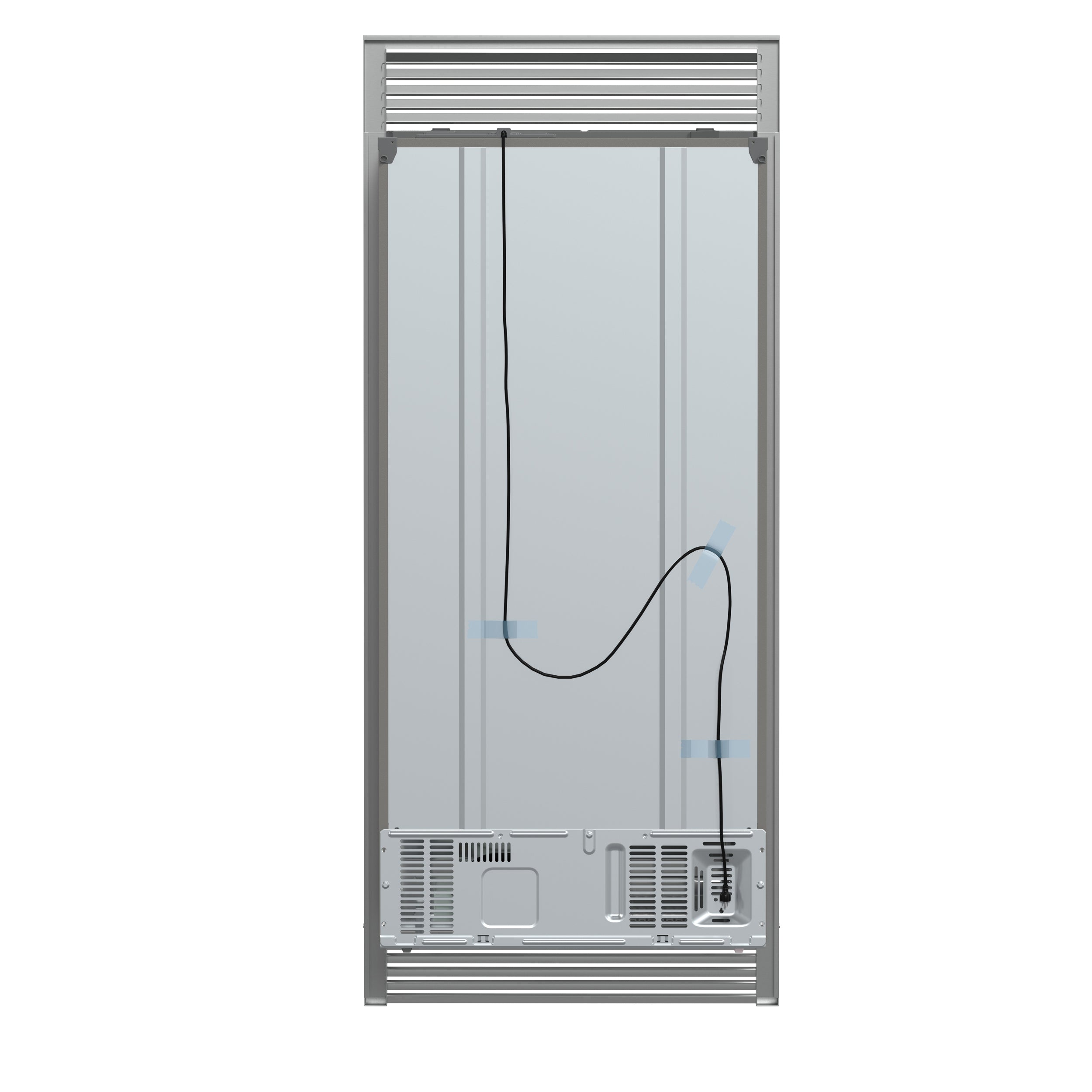 Forno Salerno 37 in. 15.6 cu. ft. Side-by-Side Stainless Steel Refrigerator with Grill Trim Kit | FFRBI1805-37SG