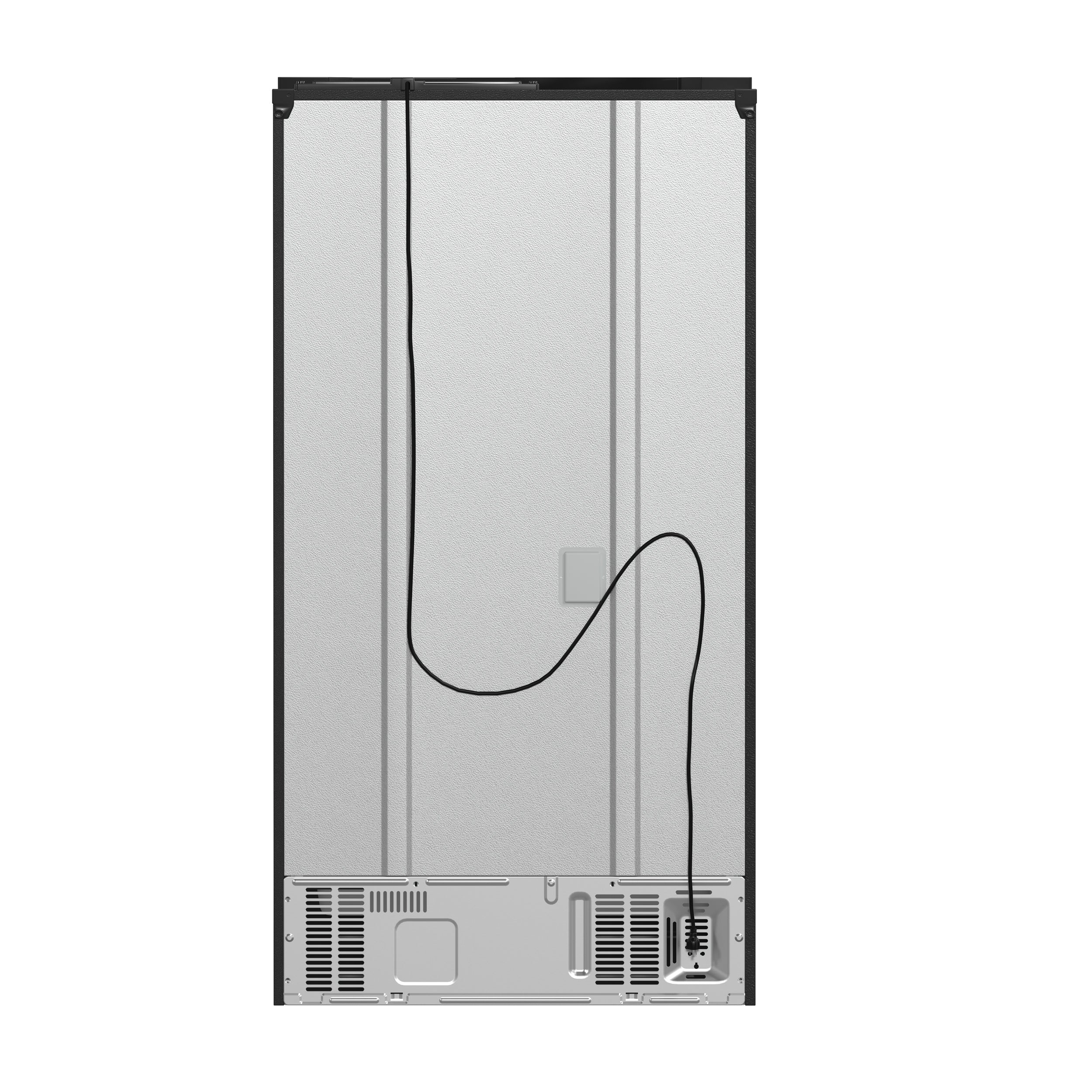 Forno Espresso Moena 36 in. 19.2 cu. ft. Counter Depth Black Refrigerator with Ice Maker and Antique Brass Handles | FFRBI1820-36BLK