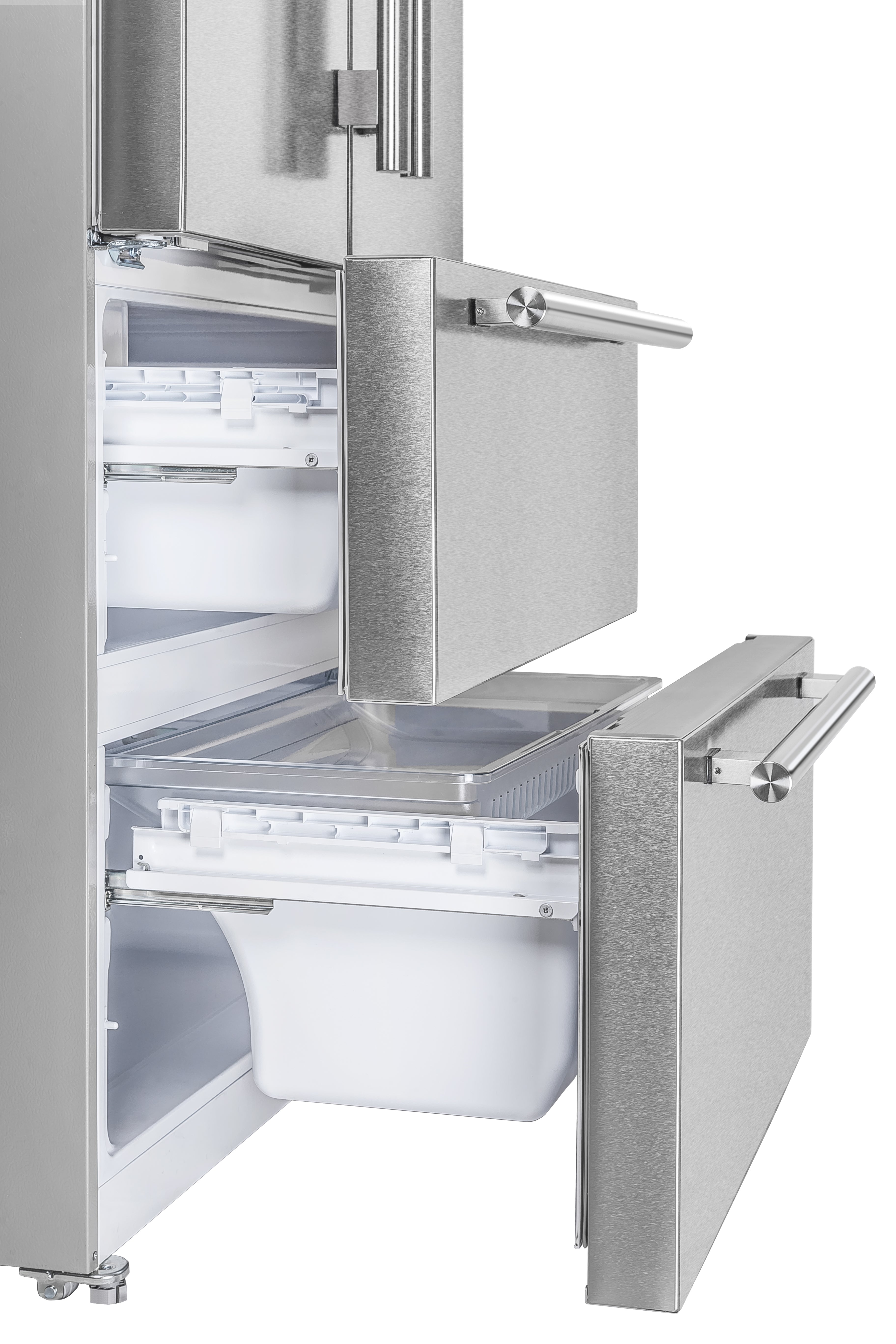 Forno Moena 36 in. 19.2 cu. ft. Counter Depth Stainless Steel Refrigerator with Ice Maker | FFRBI1820-36SB